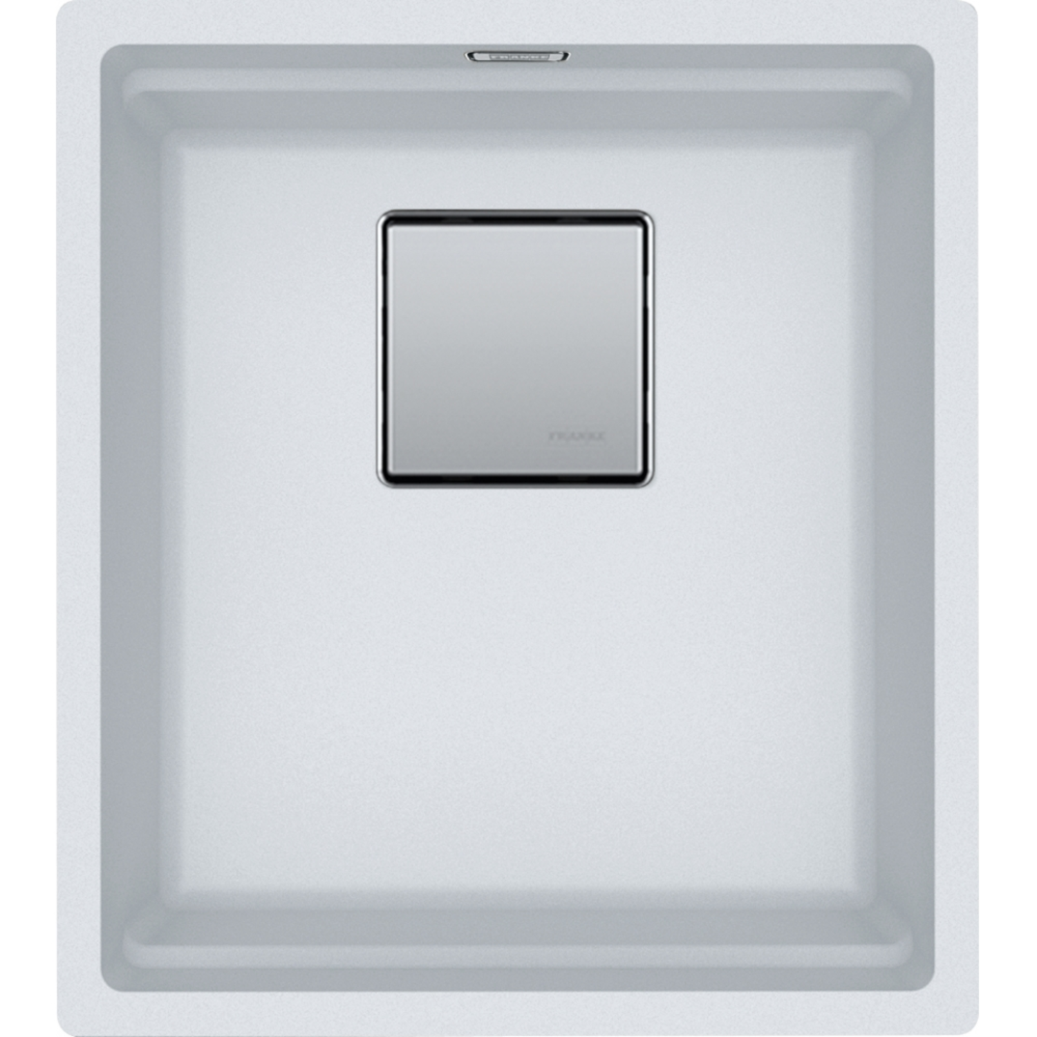 KUBUS 2.0 PRO - Cuve à sous-encastrer / 1 bassin / 370 x 420 x 200 mm / Vidage manuel / Blanc métallisé + Set 3 accessoires