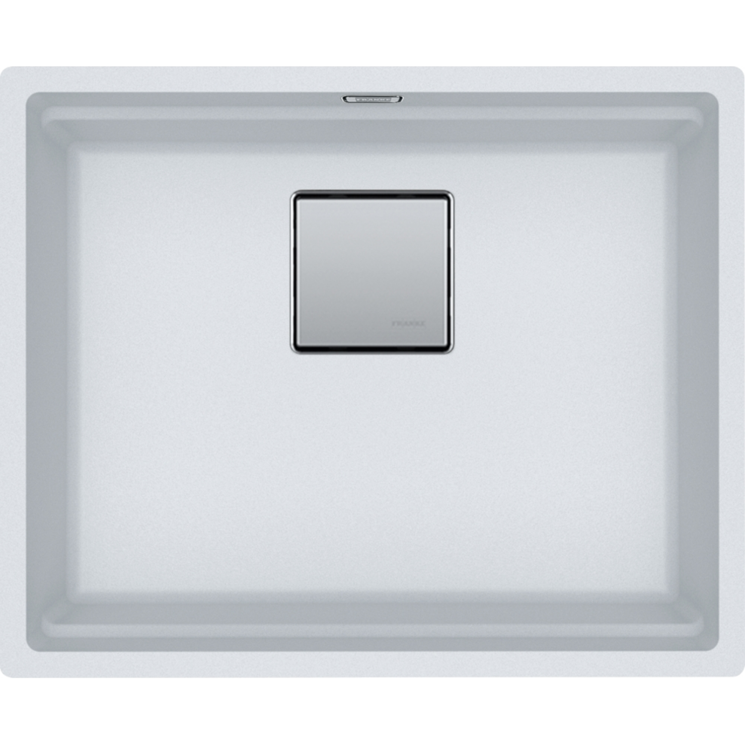 KUBUS 2.0 PRO - Onderbouwspoelbak / 1 bak / 520 x 420 x 200 mm / Manuele lediging / Metaal wit + Set 3 accessoires