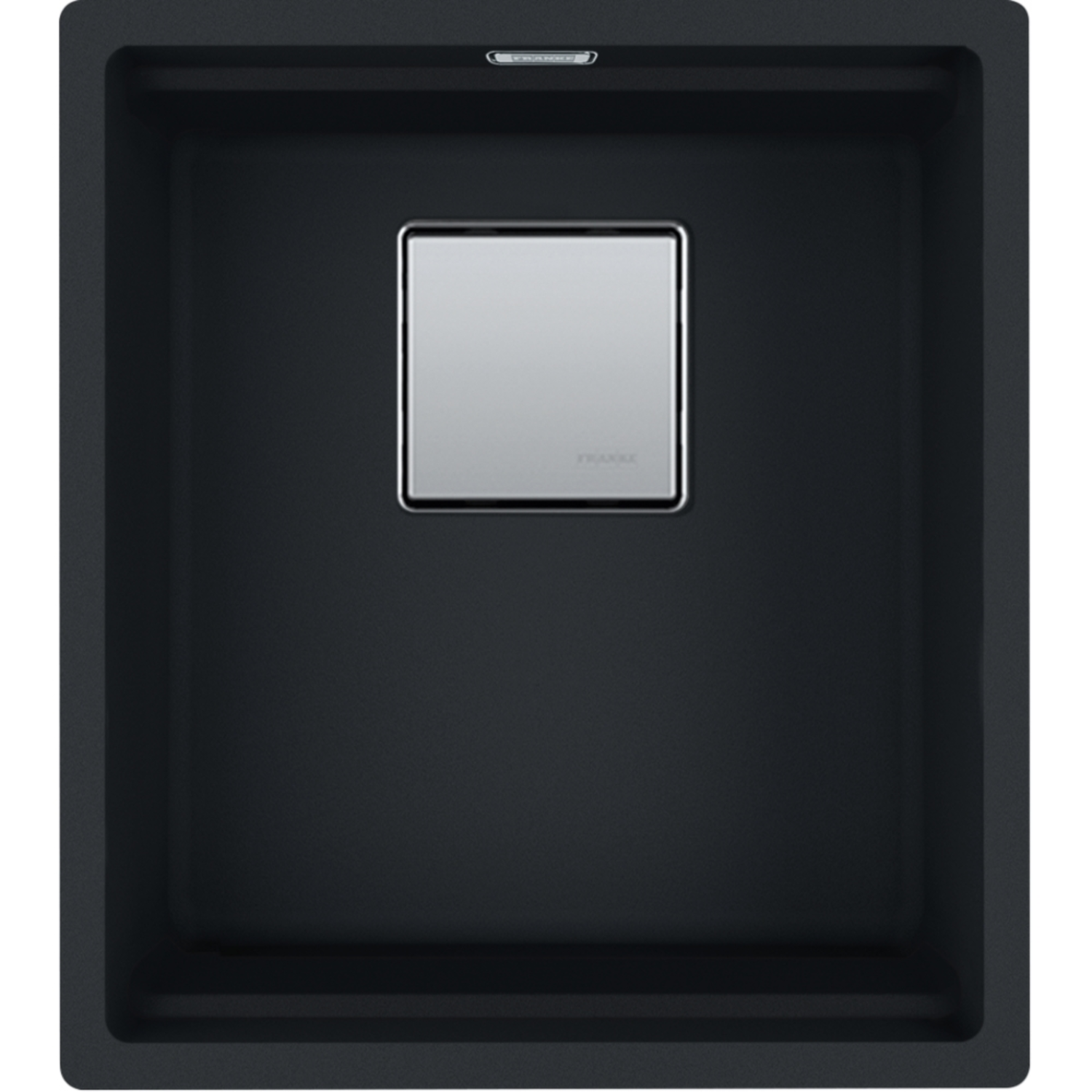 KUBUS 2.0 PRO - Onderbouwspoelbak / 1 bak / 370 x 420 x 200 mm / Manuele lediging / Zwart mat + Set 3 accessoires