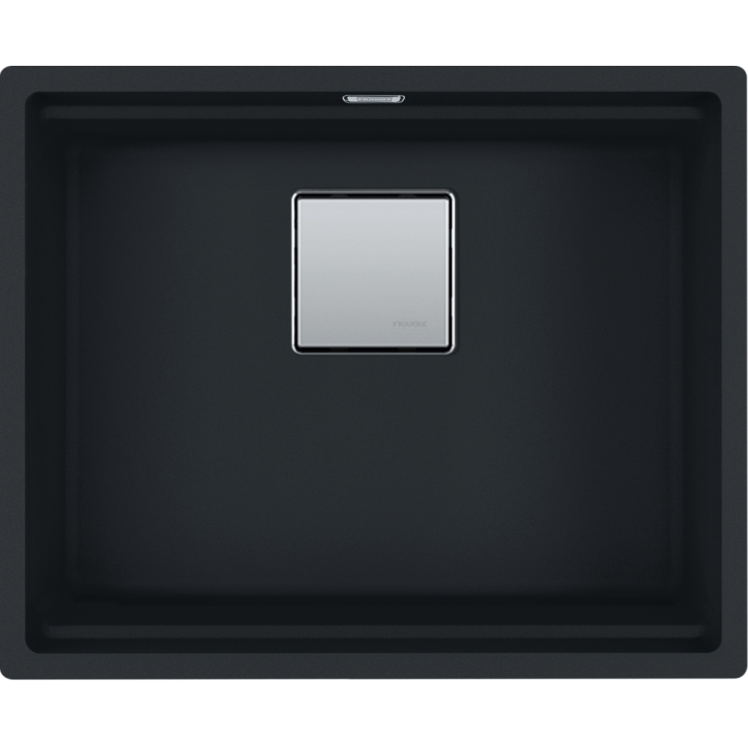 KUBUS 2.0 PRO - Cuve à sous-encastrer / 1 bassin / 520 x 420 x 200 mm / Vidage manuel / Noir mat  + Set 3 accessoires