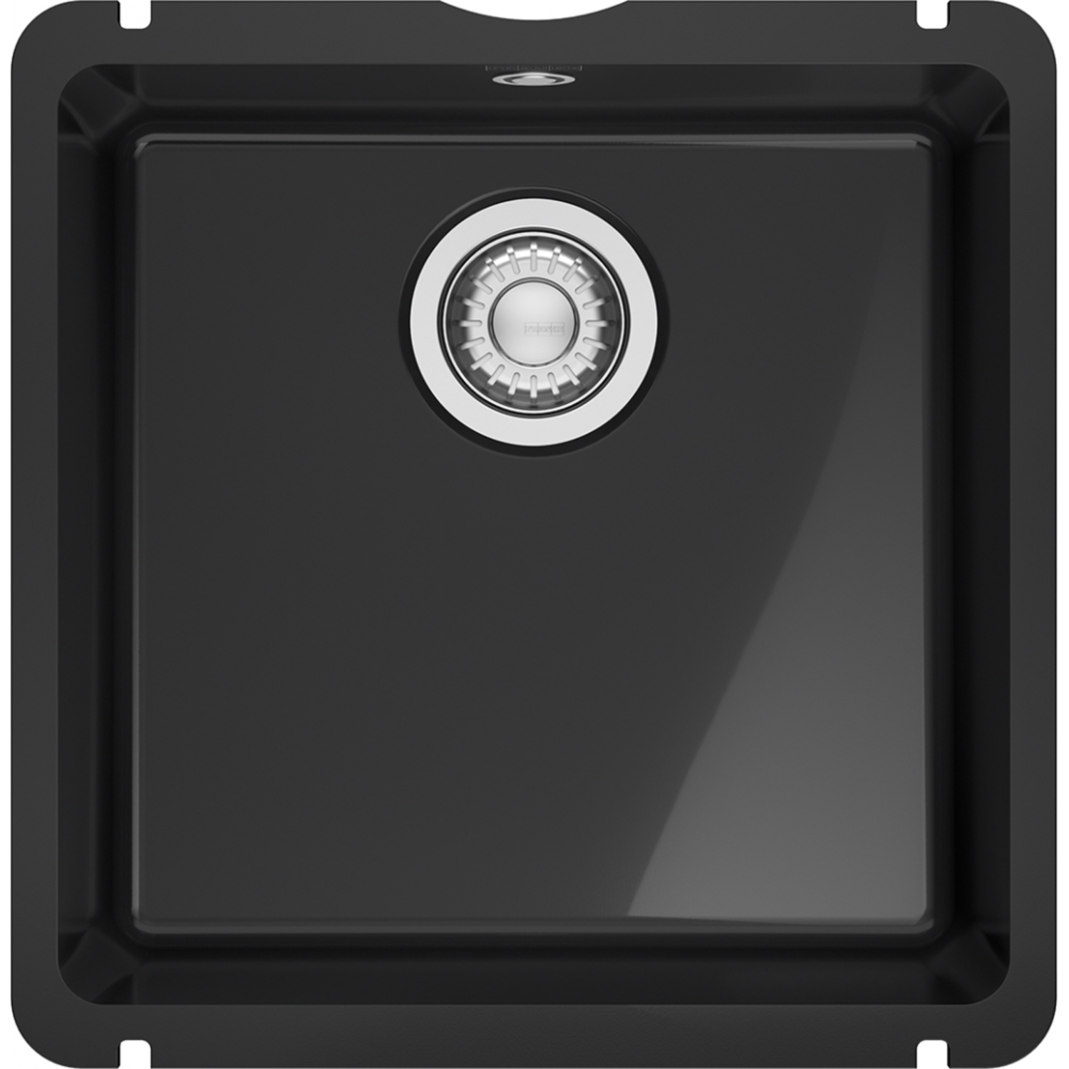 KUBUSX - Onderbouwspoelbak / 445 x 454mm / Manuele lediging / Onyx