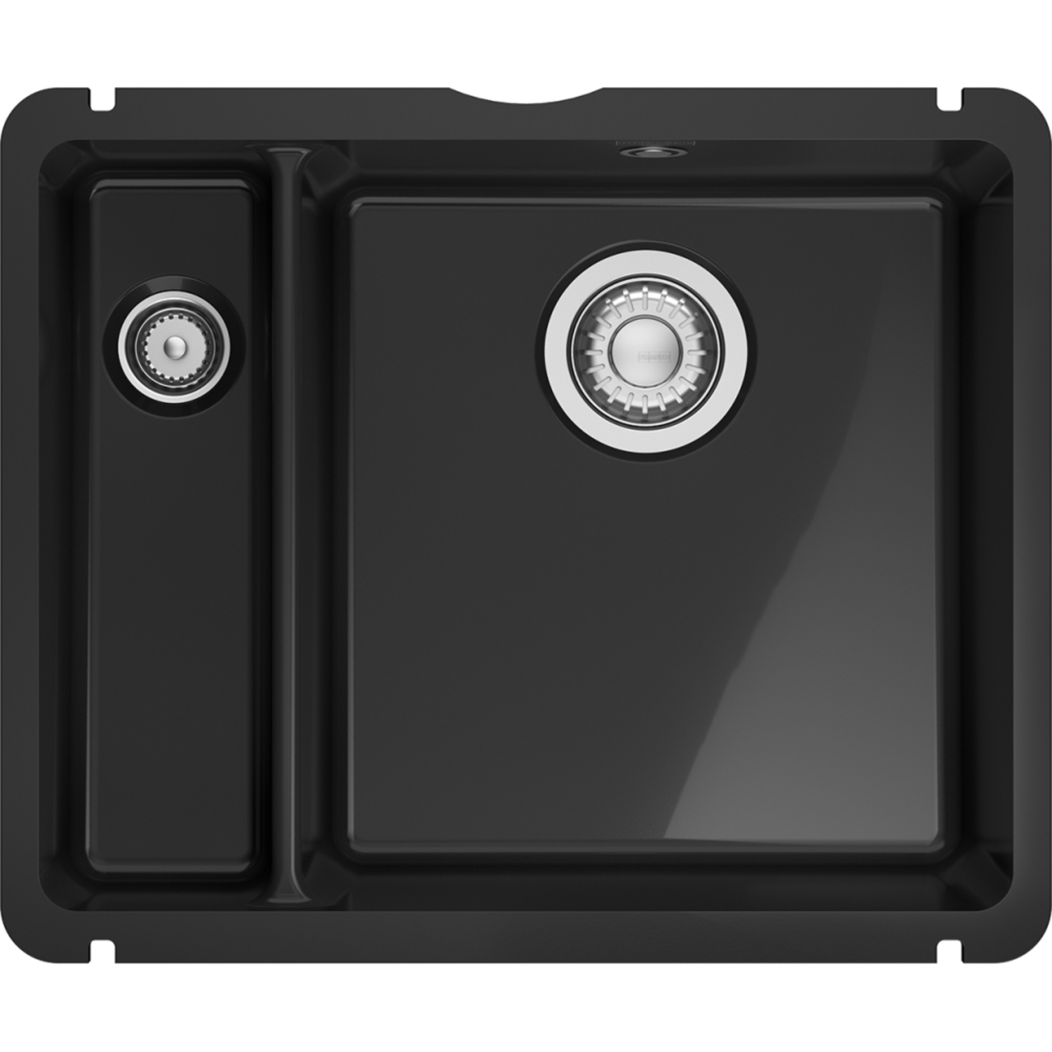 KUBUS X - Cuve à sous-encastrer / 545 x 454mm / Vidage manuel / Onyx