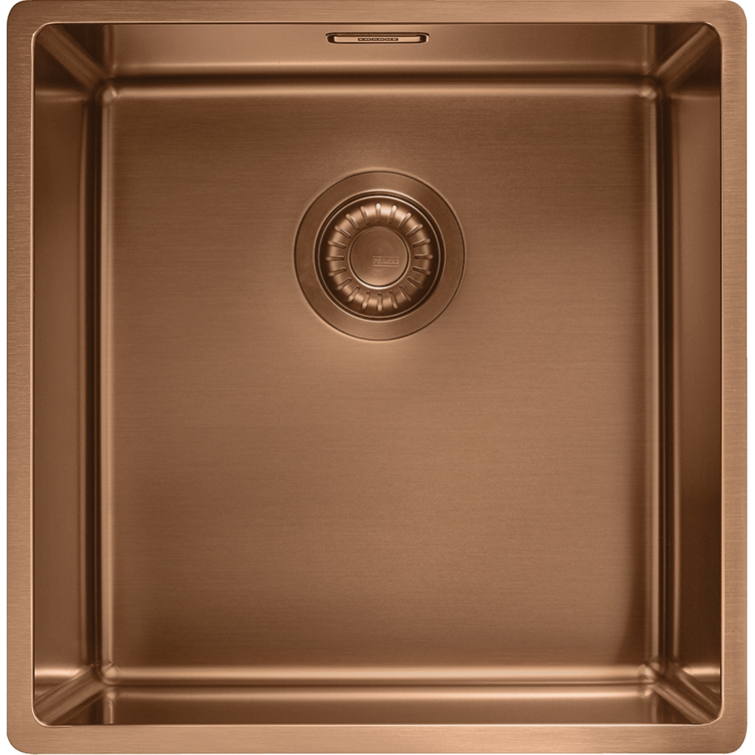 Mythos Masterpiece - Vlakbouw-/onderbouwspoelbak / 430 x 440 mm / Manuele ledeging / Koperkleurig