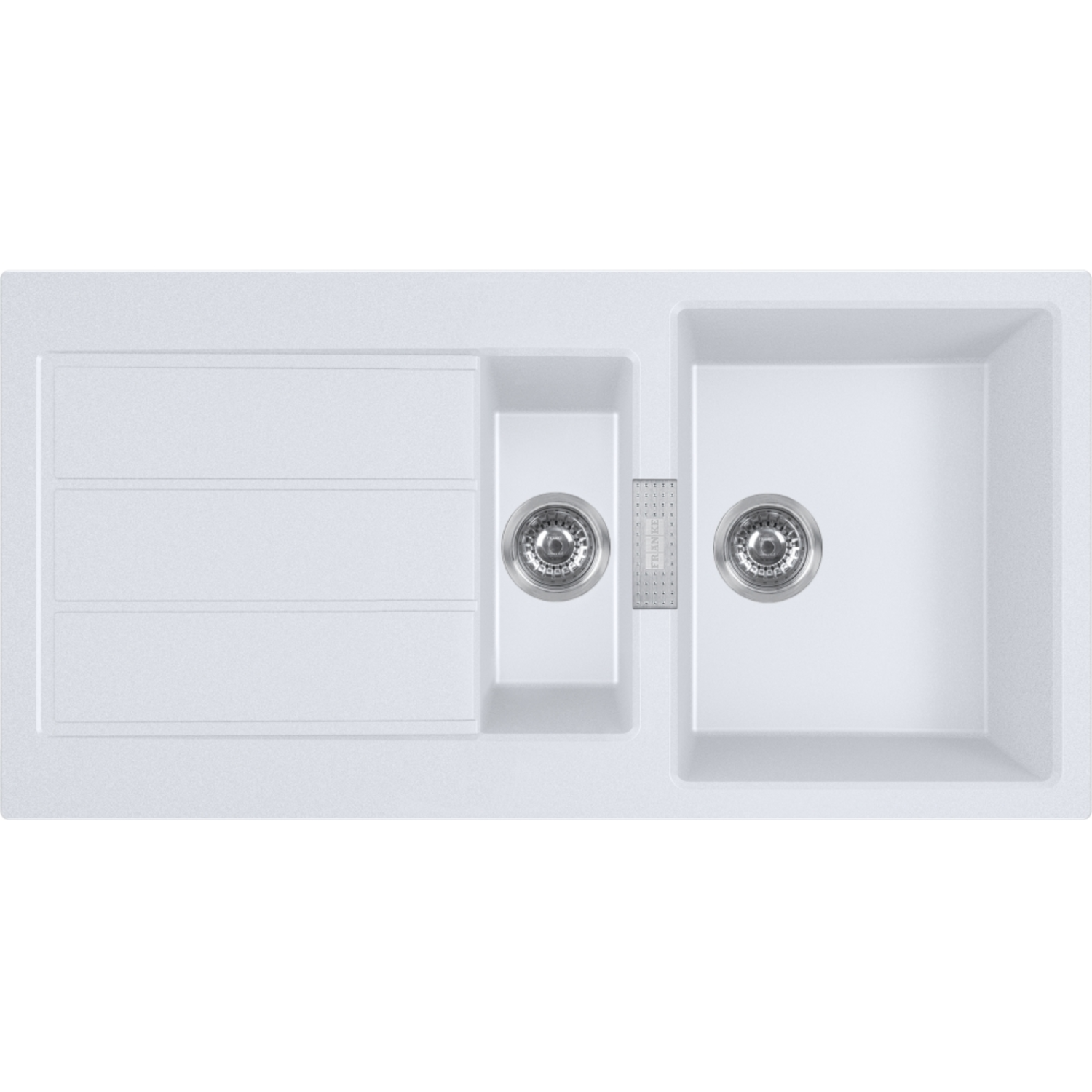Sirius 2.0 - Inbouwspoeltafel / 1000 x 510 mm / 1 bak / Wit / Omkeerbaar
