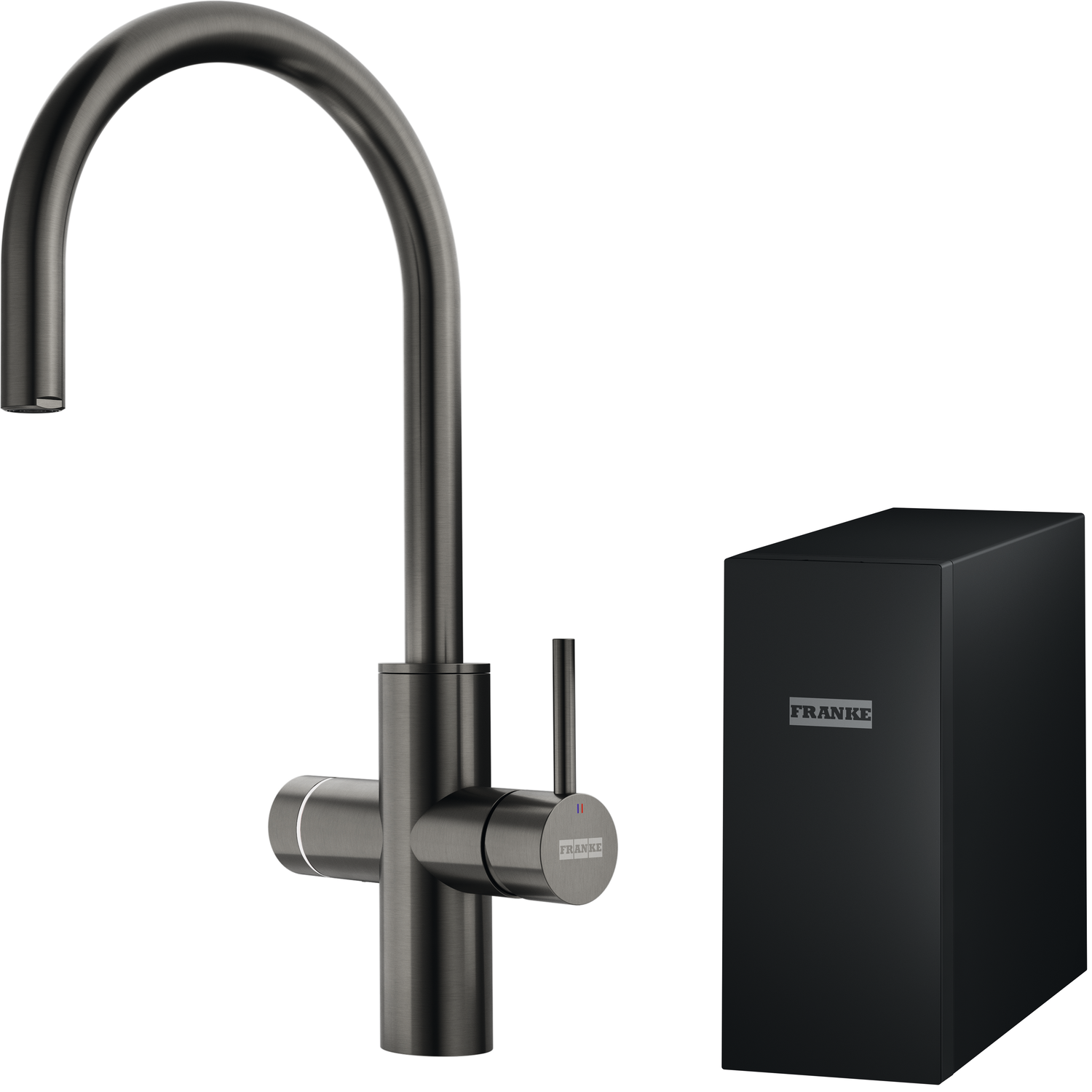 Mythos Water Hub 6 in 1 - Zwenkbare kraan / Zijhendel / Antraciet