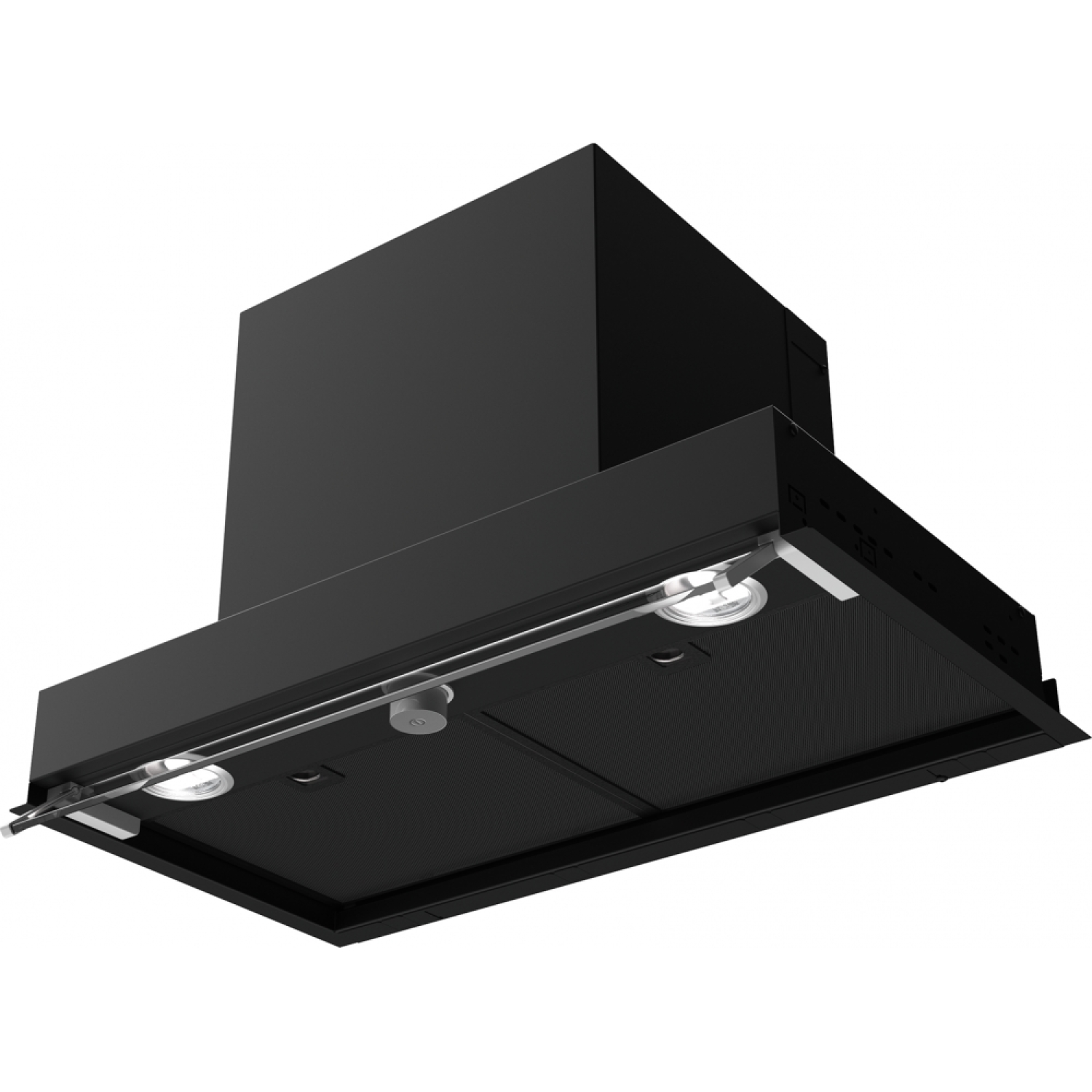STYLE PLUS - Inbouwdampkap rvs/zwart, 600 mm