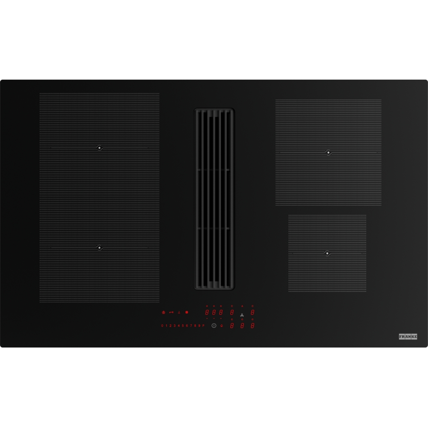 Maris 2Gether Minimal Black - Inductiekookplaat met dampkap / 830 mm / Minimal Black / recirculatie