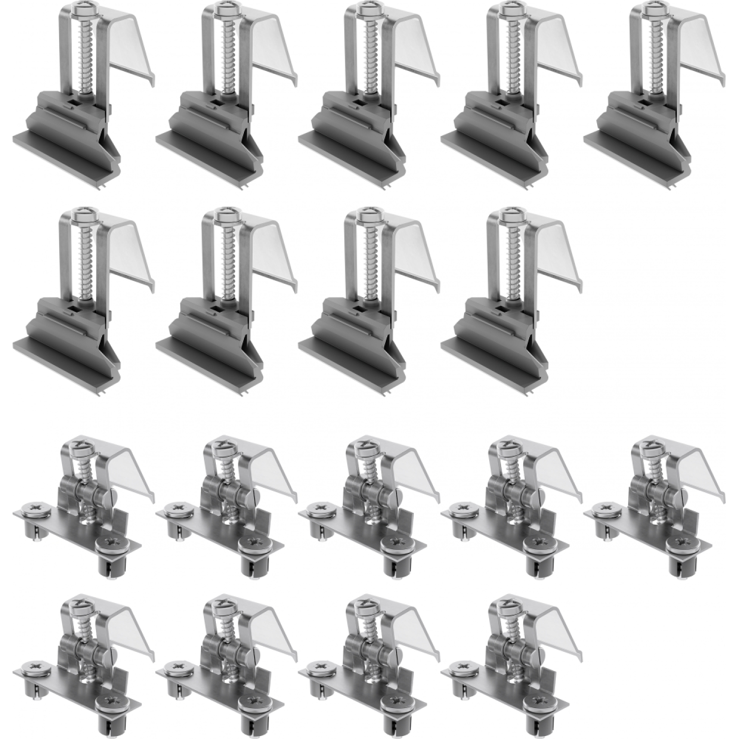 Inbouwclips voor spoelbak / dun werkblad / 18 stuks