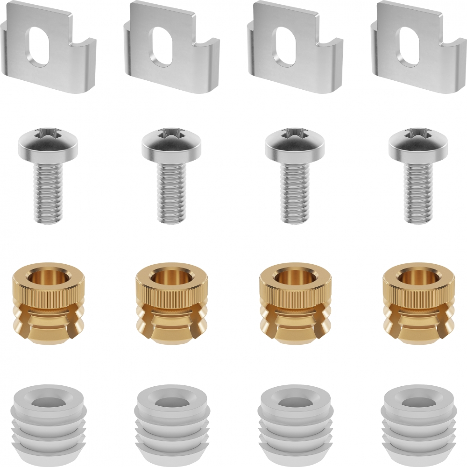 Pattes de fixation pour éviers et cuves sous plan / 4 pièces