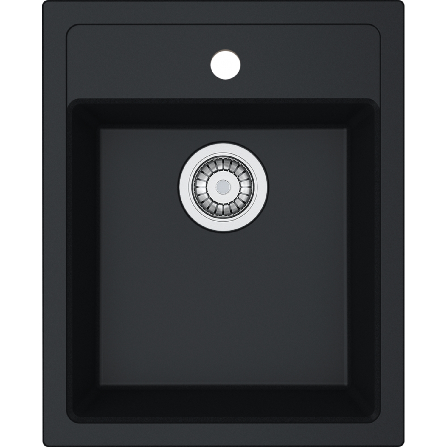 Sirius - Evier à encastrer / 430 x 530 mm / 1 bassin / Noir