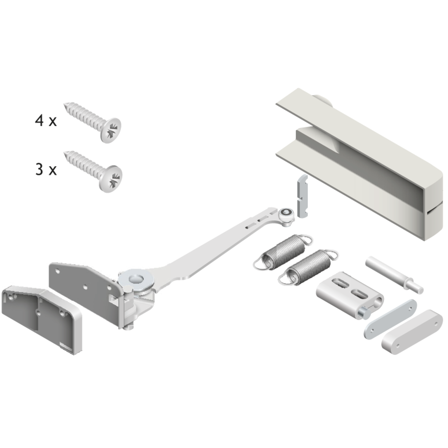 PS23 - 50 kit automatische opening links zwart