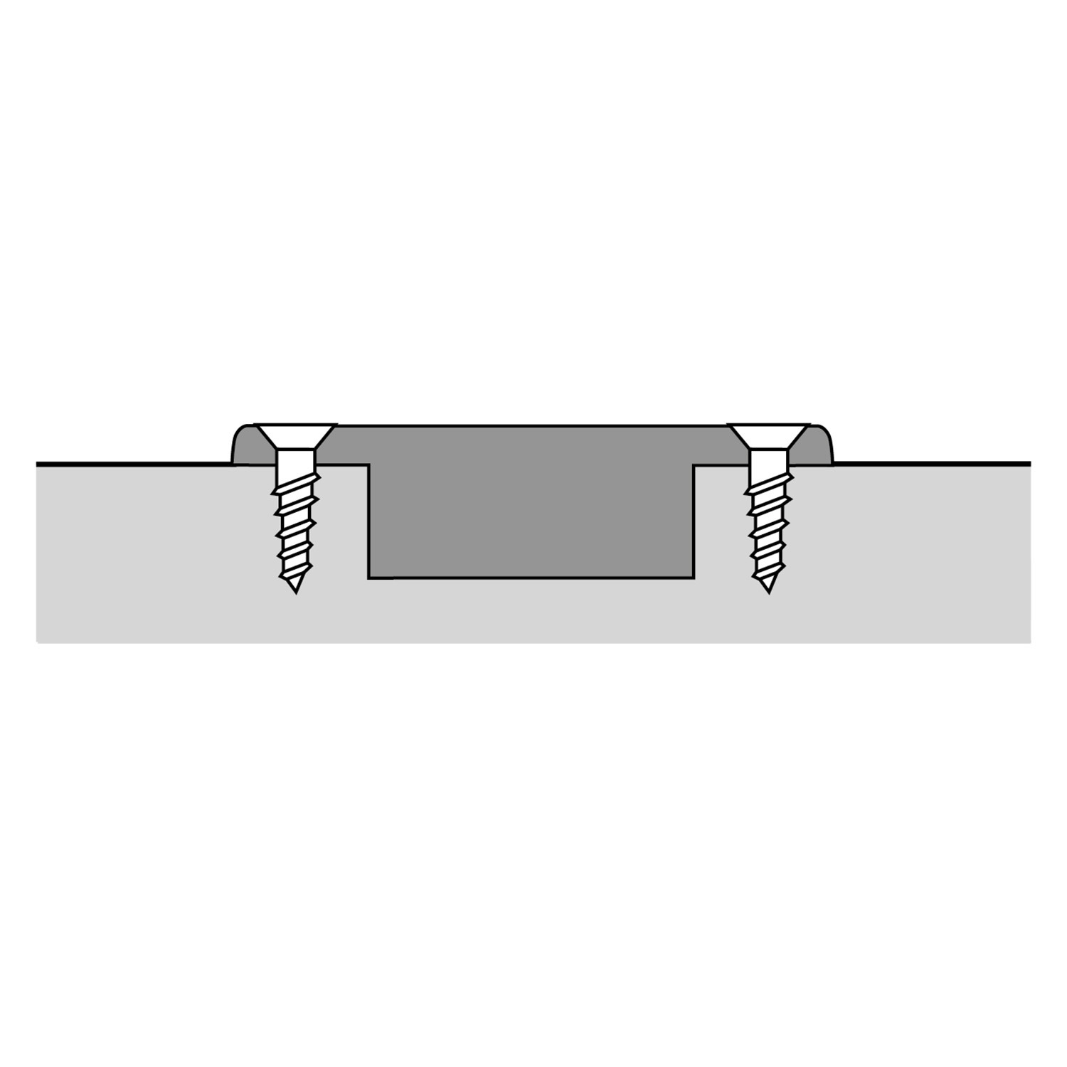 Intermat scharnier voor hoekkastvouwdeuren veerloos (Intermat 9930), opliggend, Openingshoek 50° / 65°, TH-boorbeeld 52 x 5,5 mm, voor schroefbevestiging (-)