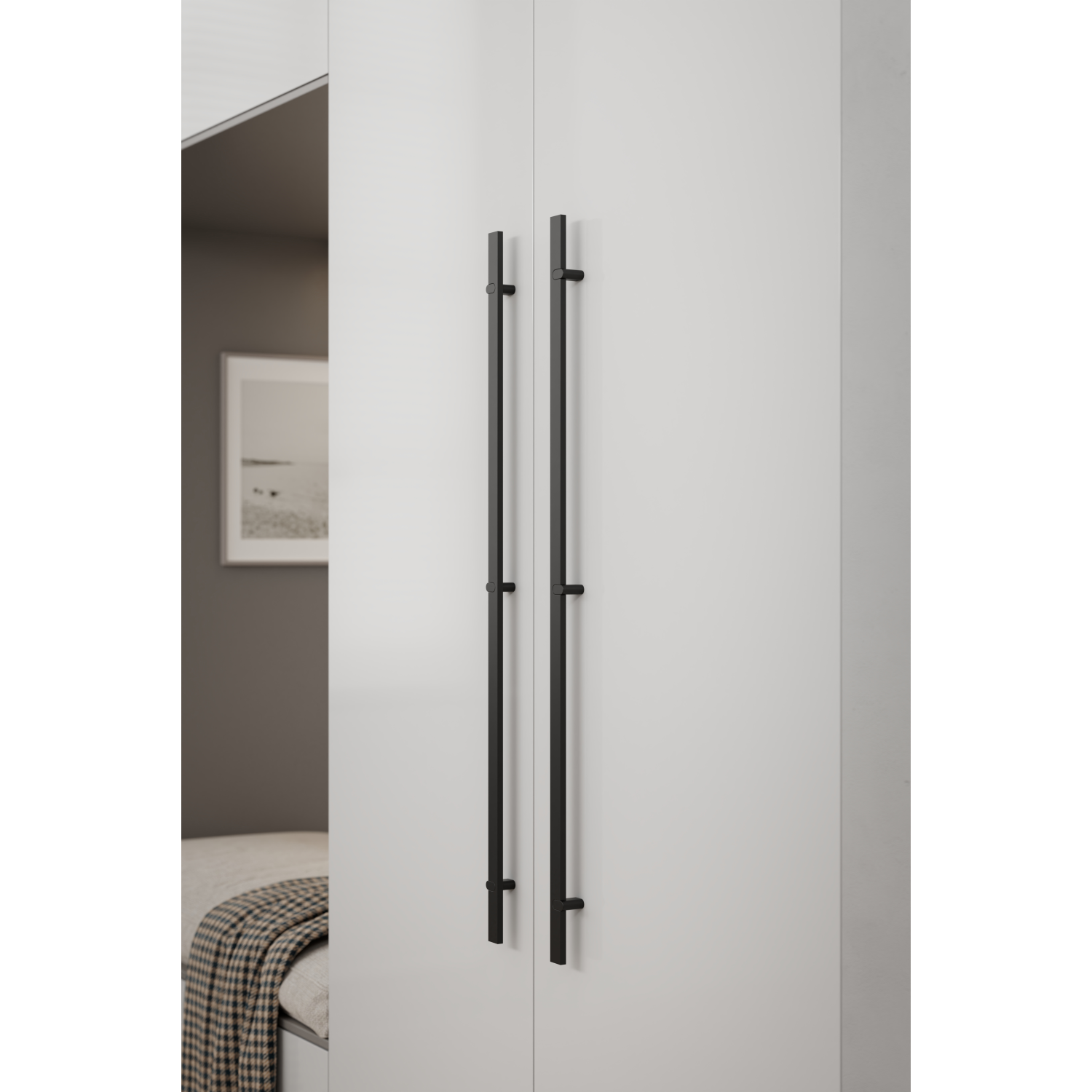 Greep REEV BA640 L760 Aluminium Mat zwart