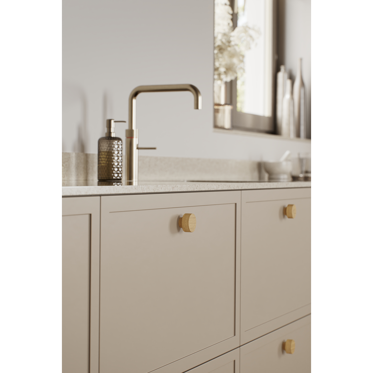 Bouton ROW Ø40 H28 chéne  