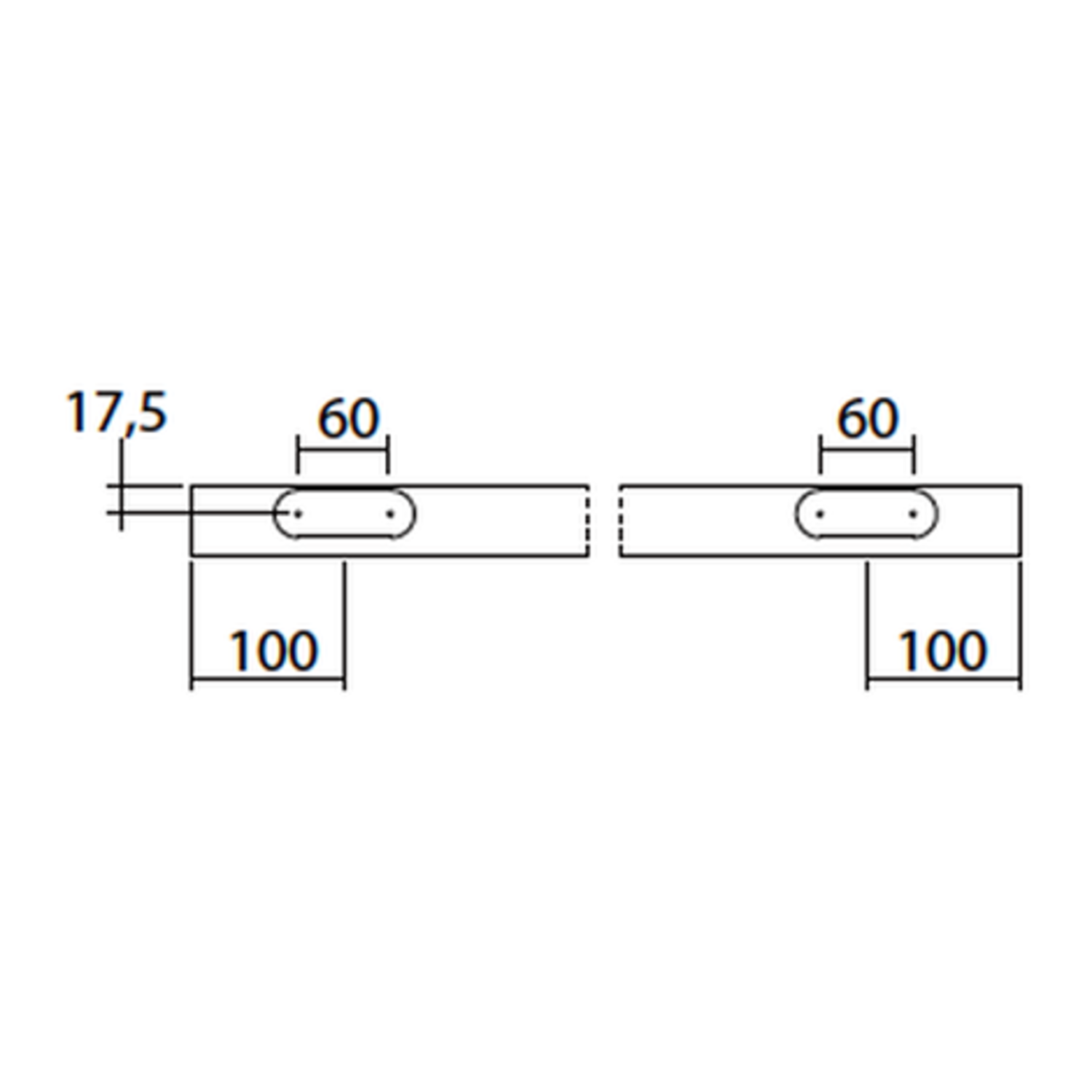 Runway schuifdeurset staal zwart 80kg l.2300mm voor deurbladbreedte 1010-1120mm