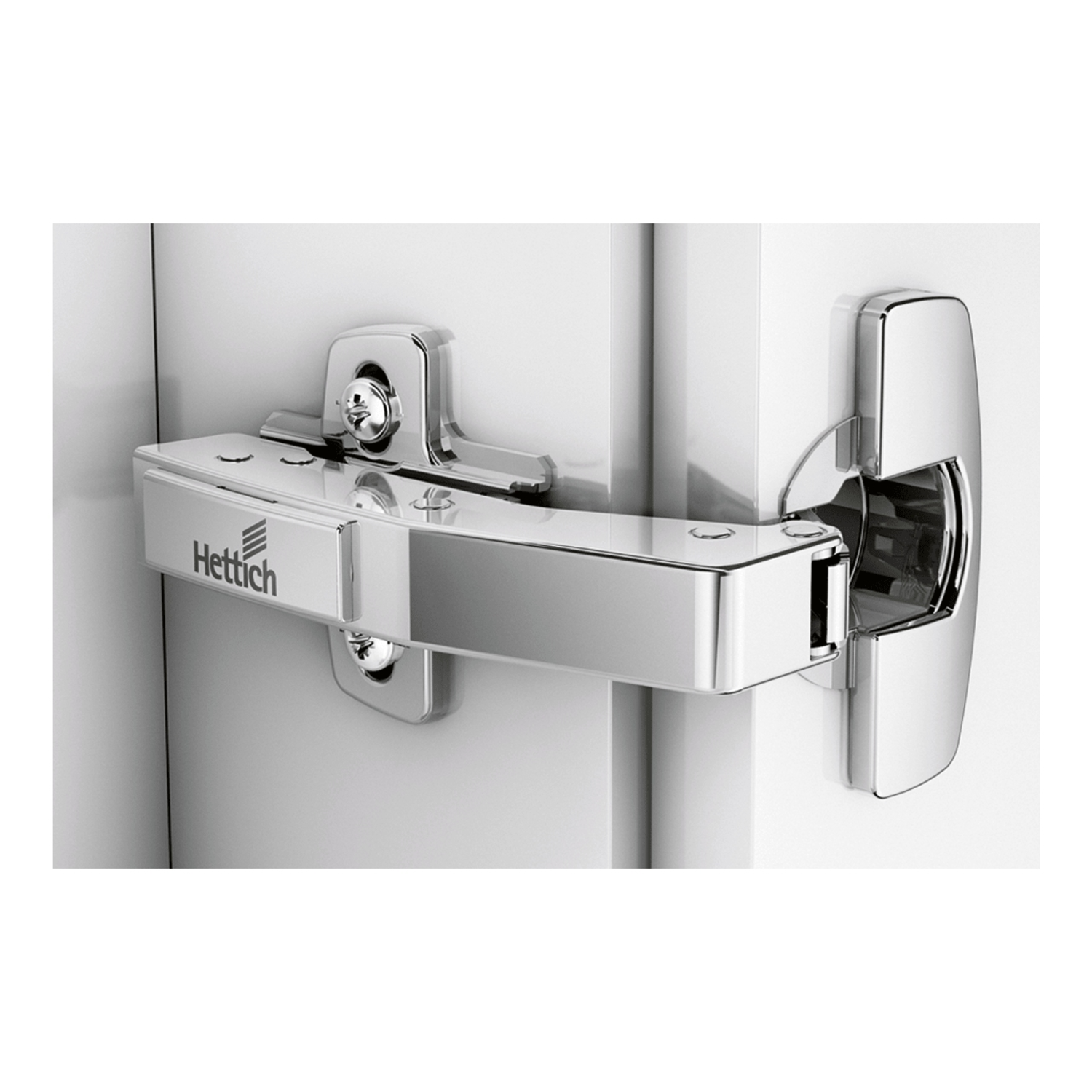 Sensys hoekscharnier W90 veerloos (Sensys 8669 W90), vernikkeld, inliggend, openingshoek 95°, TH-boorbeeld 52 x 5,5 mm, voor schroefbevestiging (-)