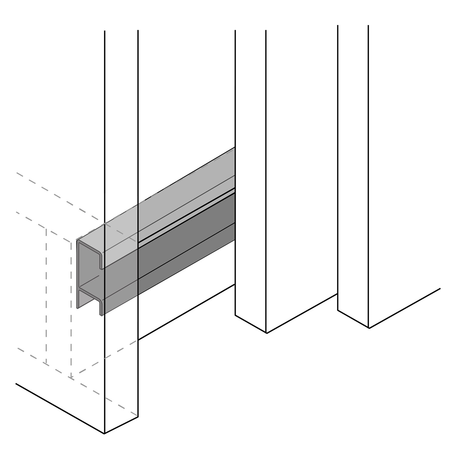 Geleidingsprofiel STB 12, 3000, aluminium