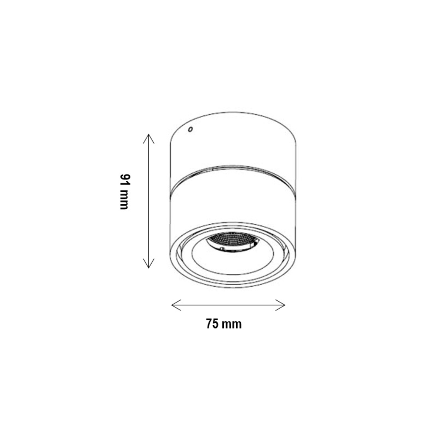 Tilt spot led 230V Ø75mm
