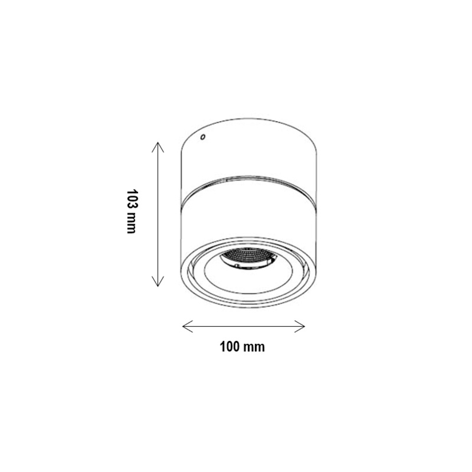 Tilt ledspot 230V Ø100mm