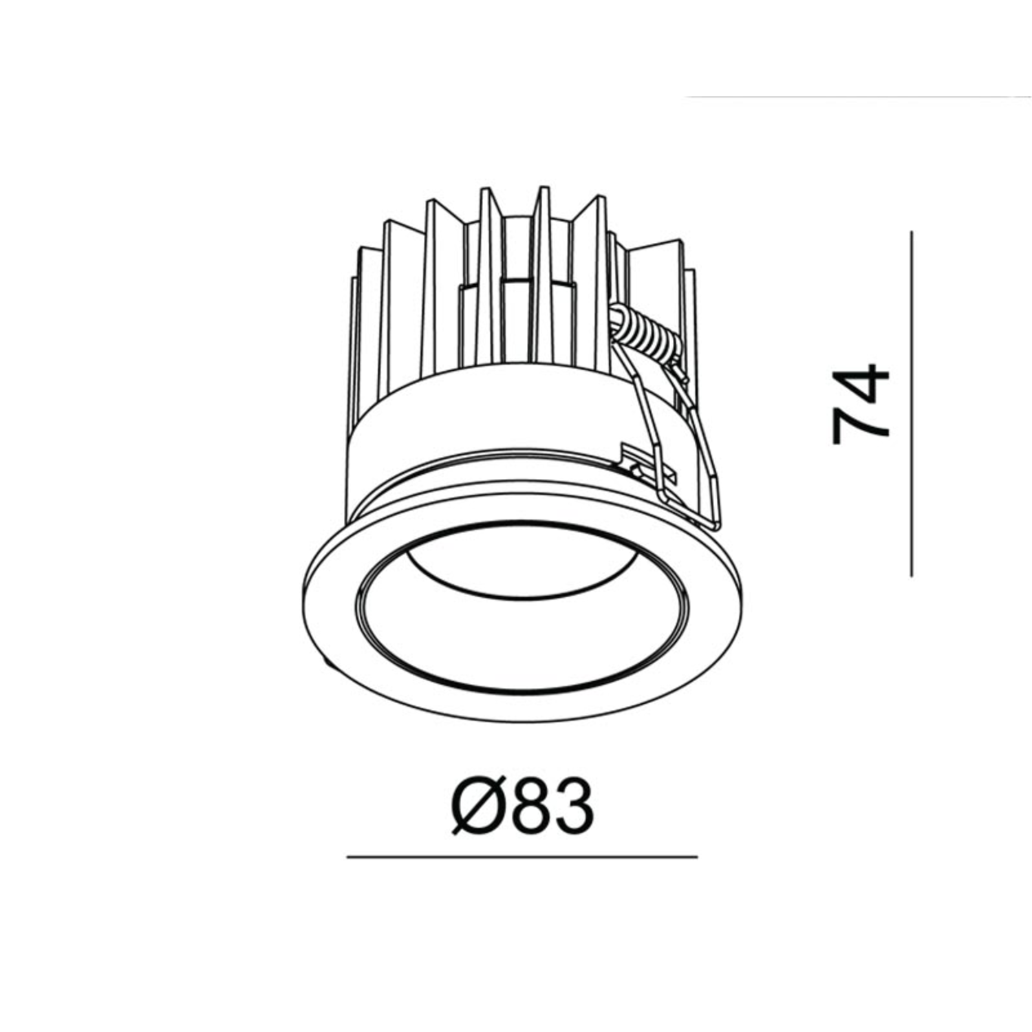 Led trend Round zwart mat 2700K 9W 230 V