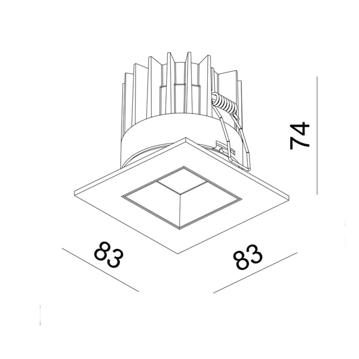 Led trend Square blanc mat 2700K 9W 230V 