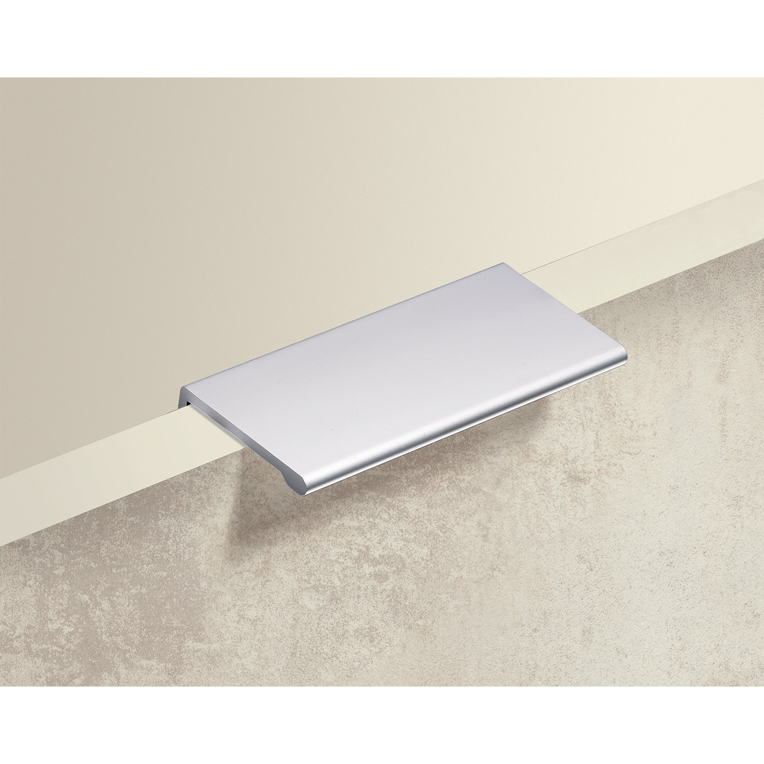 Poignée profil Ticinum, entraxe de perçages 70, L 90 mm, B 42 mm, H 25 mm, Aluminium anodisé