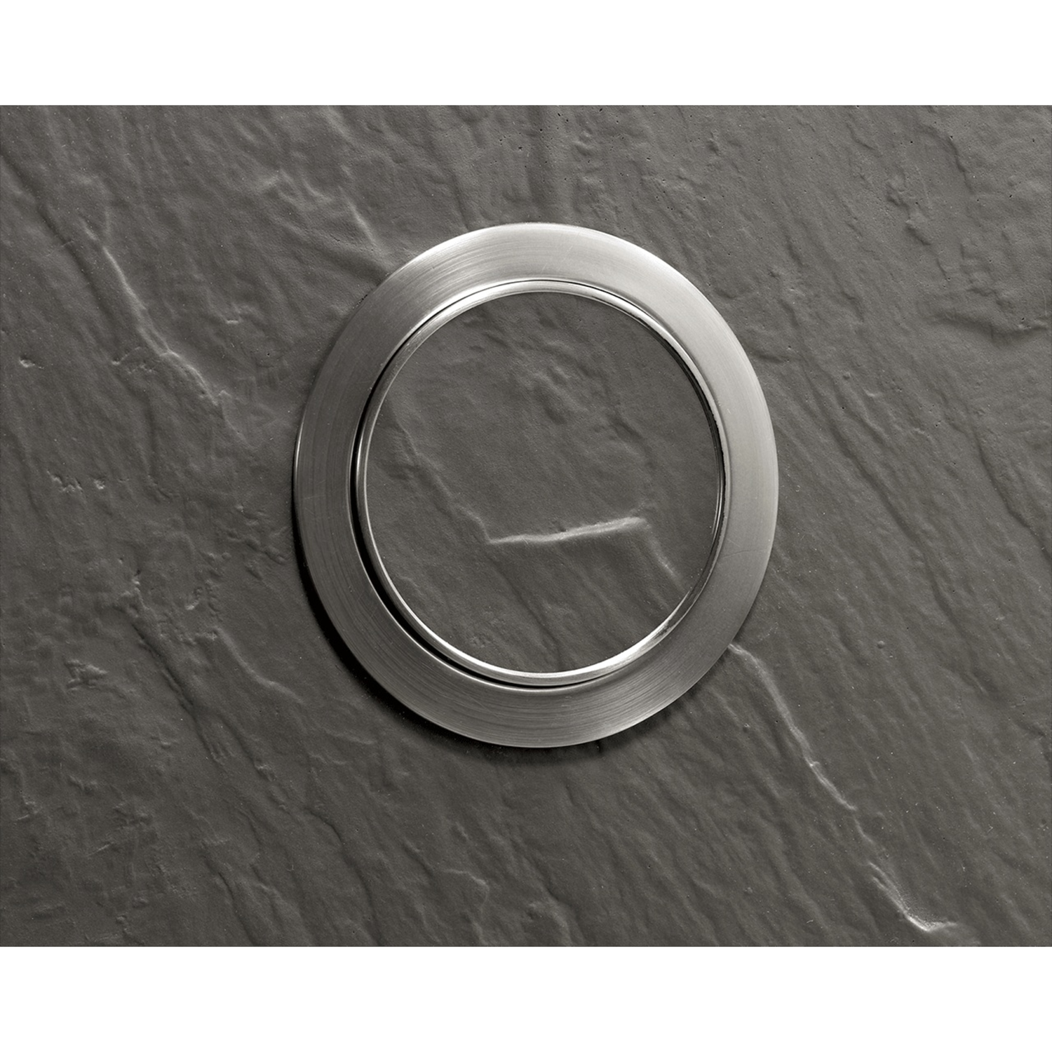 Poignée d'insertion Touch in Entraxe de perçages A 84 mm, aspect inox brossé