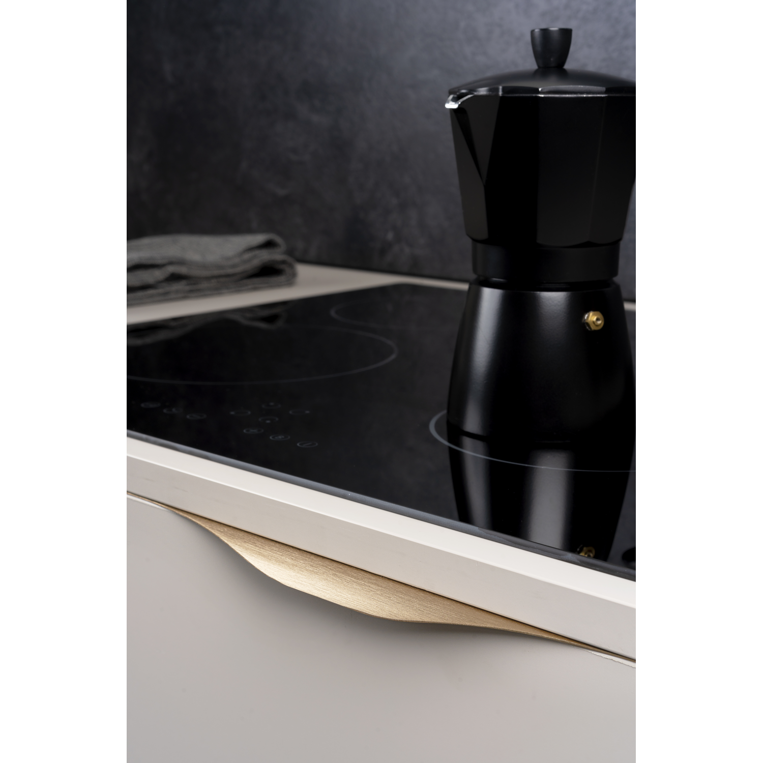 Greep NOMA BA256 L350 aluminium geborsteld zwart