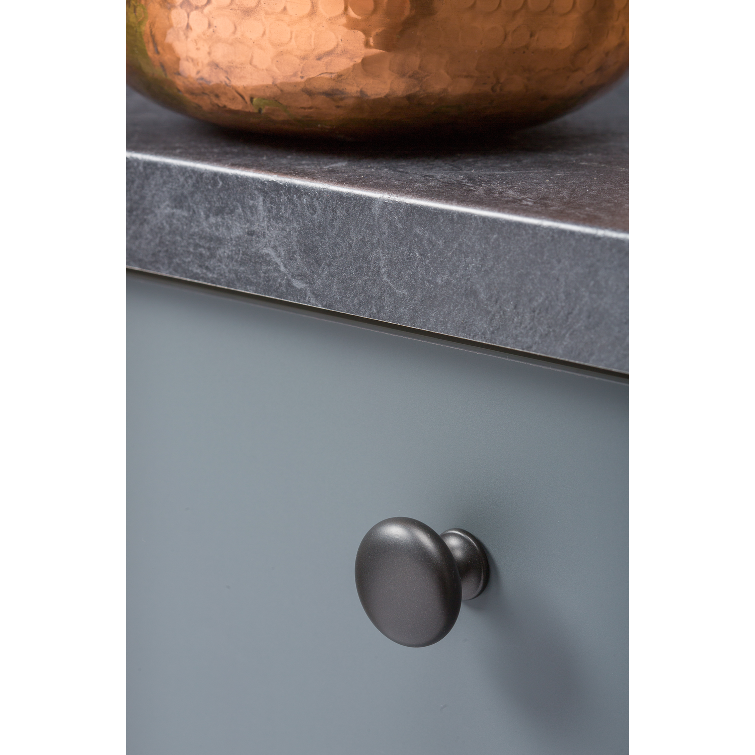 Knop DUKE Ø31.4 zamak antiek koper