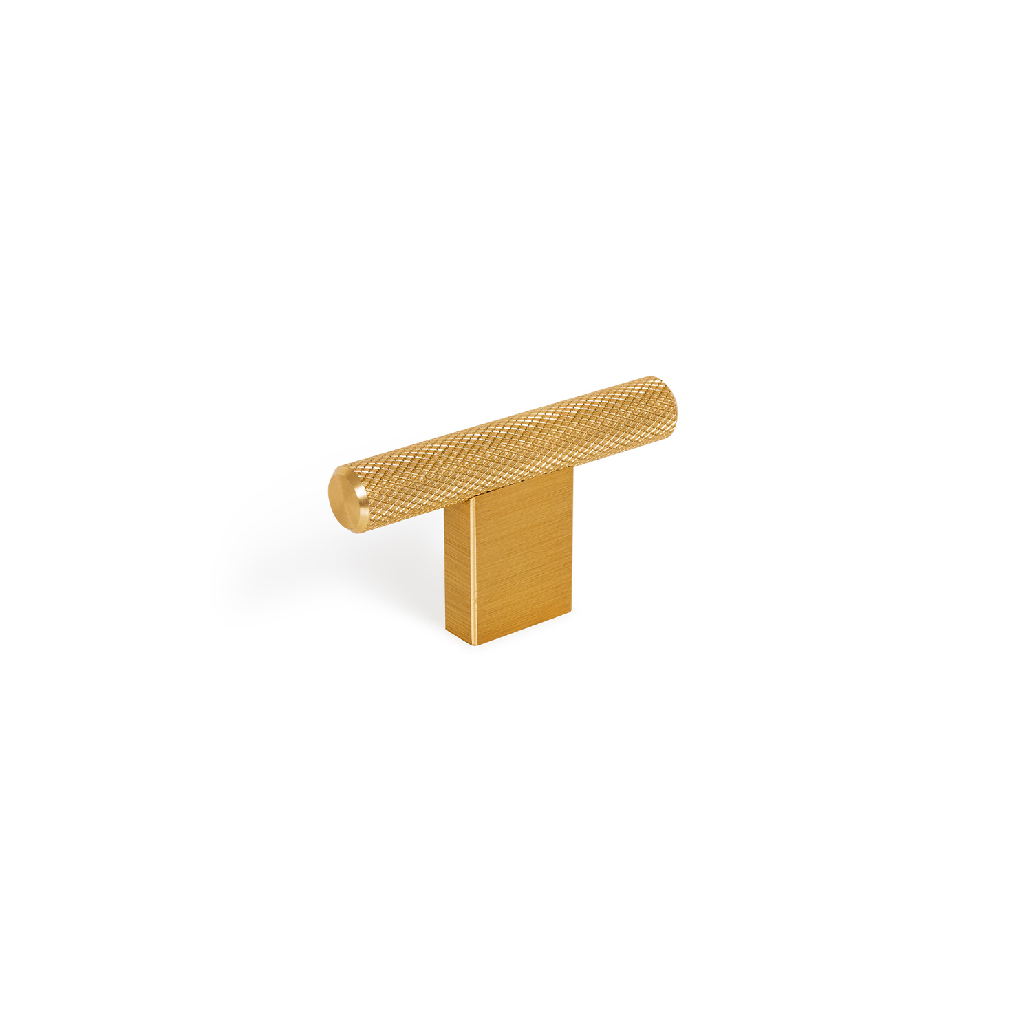 Bouton T GRAF MINI L60 aluminium brossé laiton