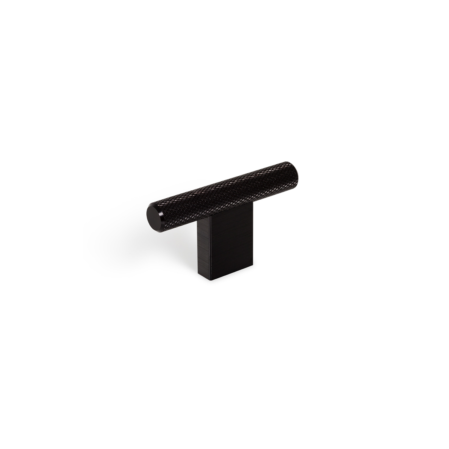 T-knop GRAF MINI L60 aluminium geborsteld zwart