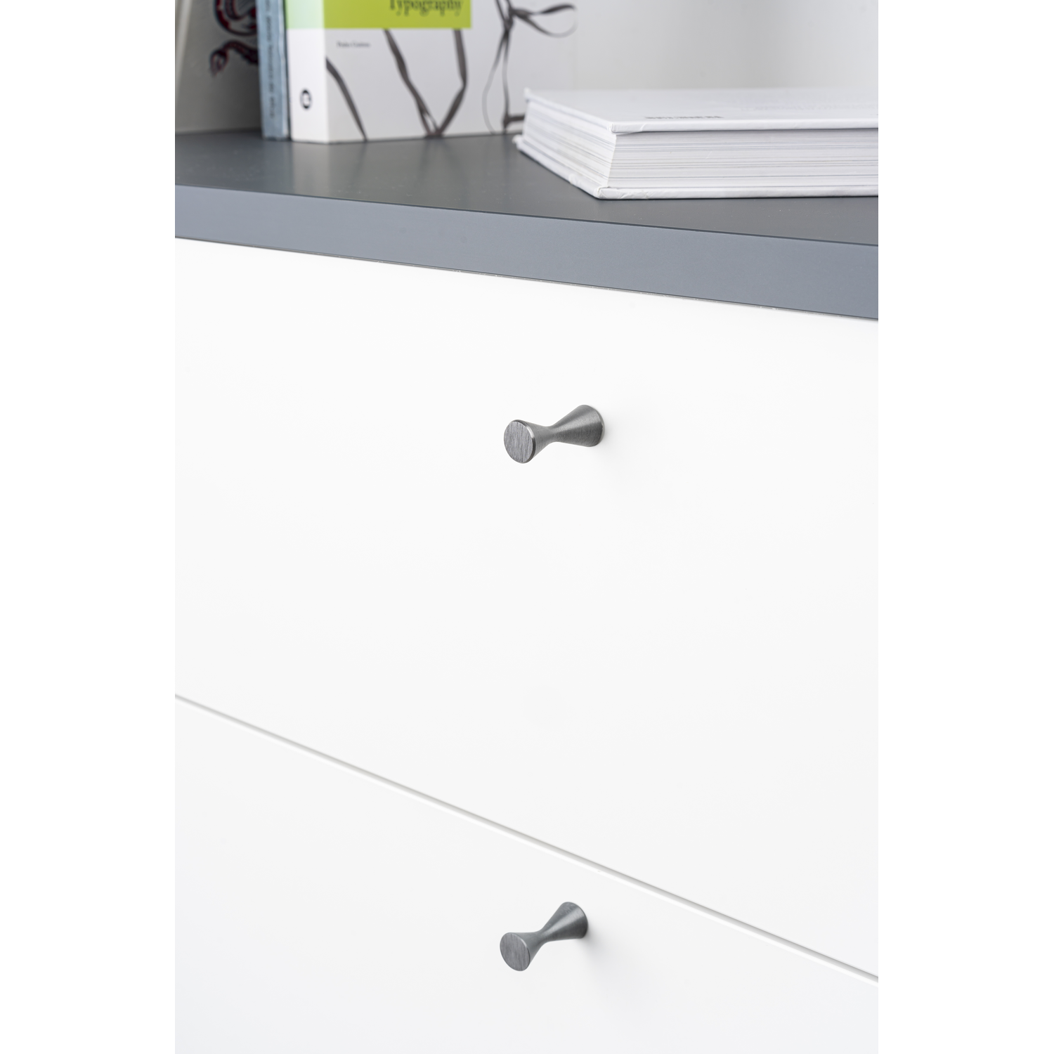 Knop DIABOLO Ø13.5 aluminium geborsteld messing