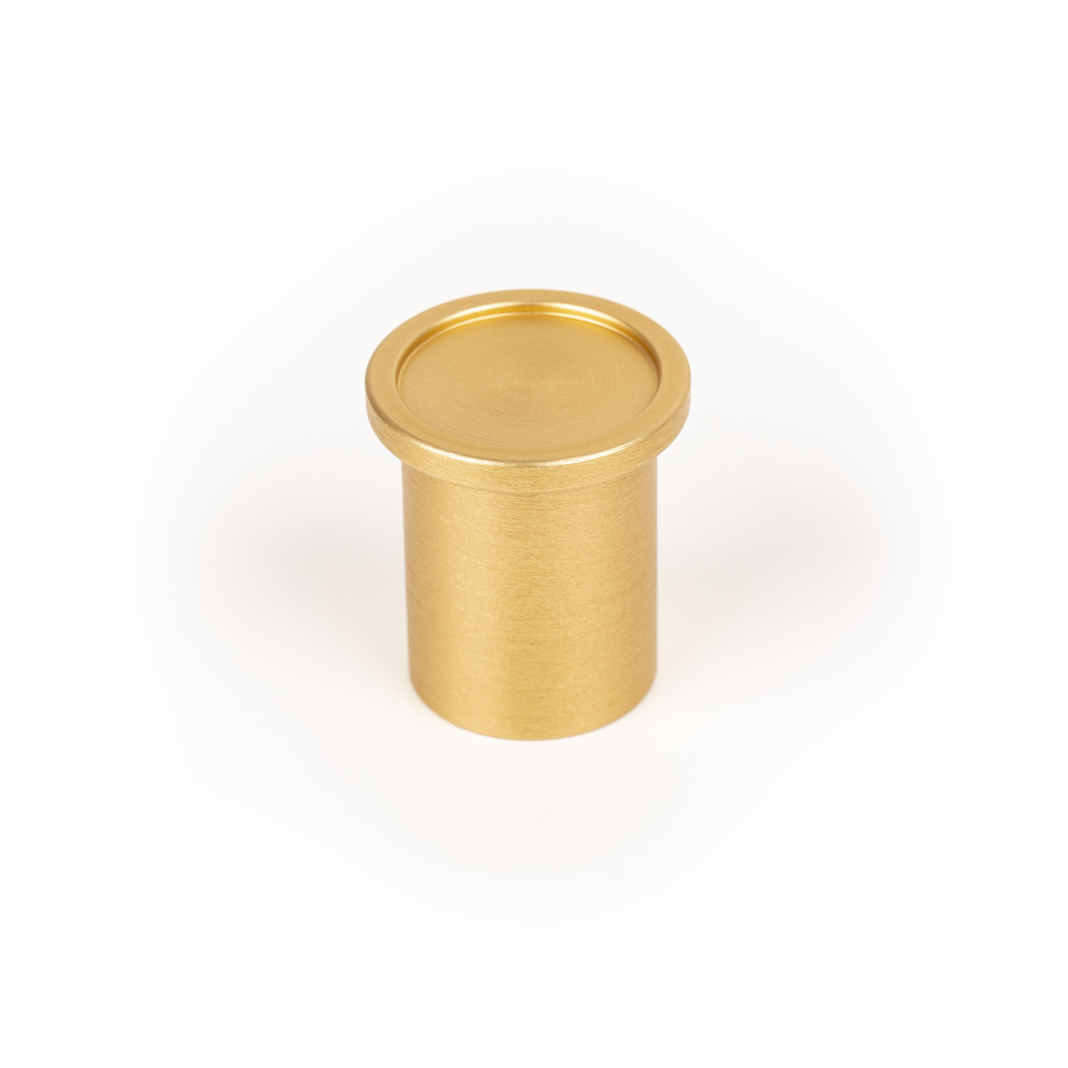 Bouton ROUND Ø25 aluminium brossé laiton