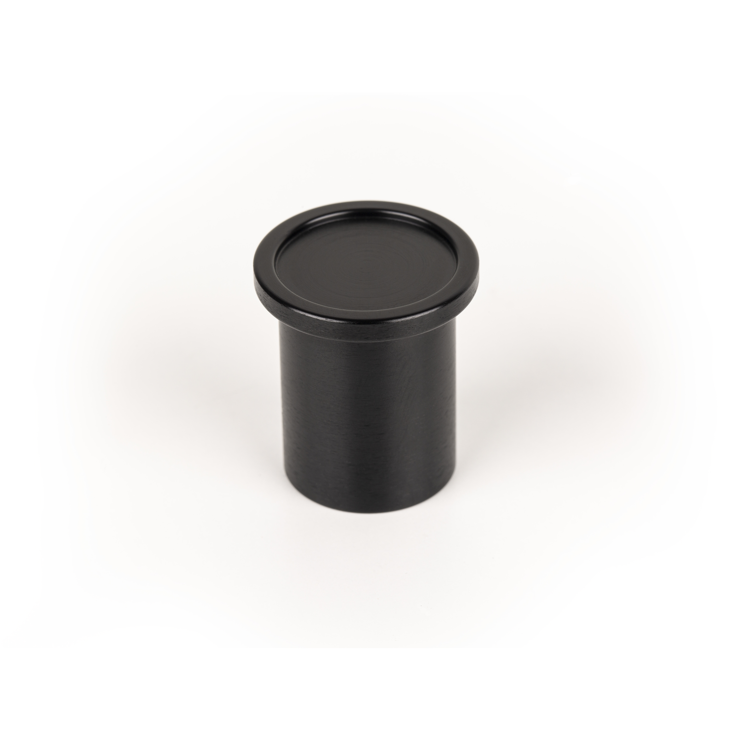 Knop ROUND Ø25 aluminium geborsteld zwart