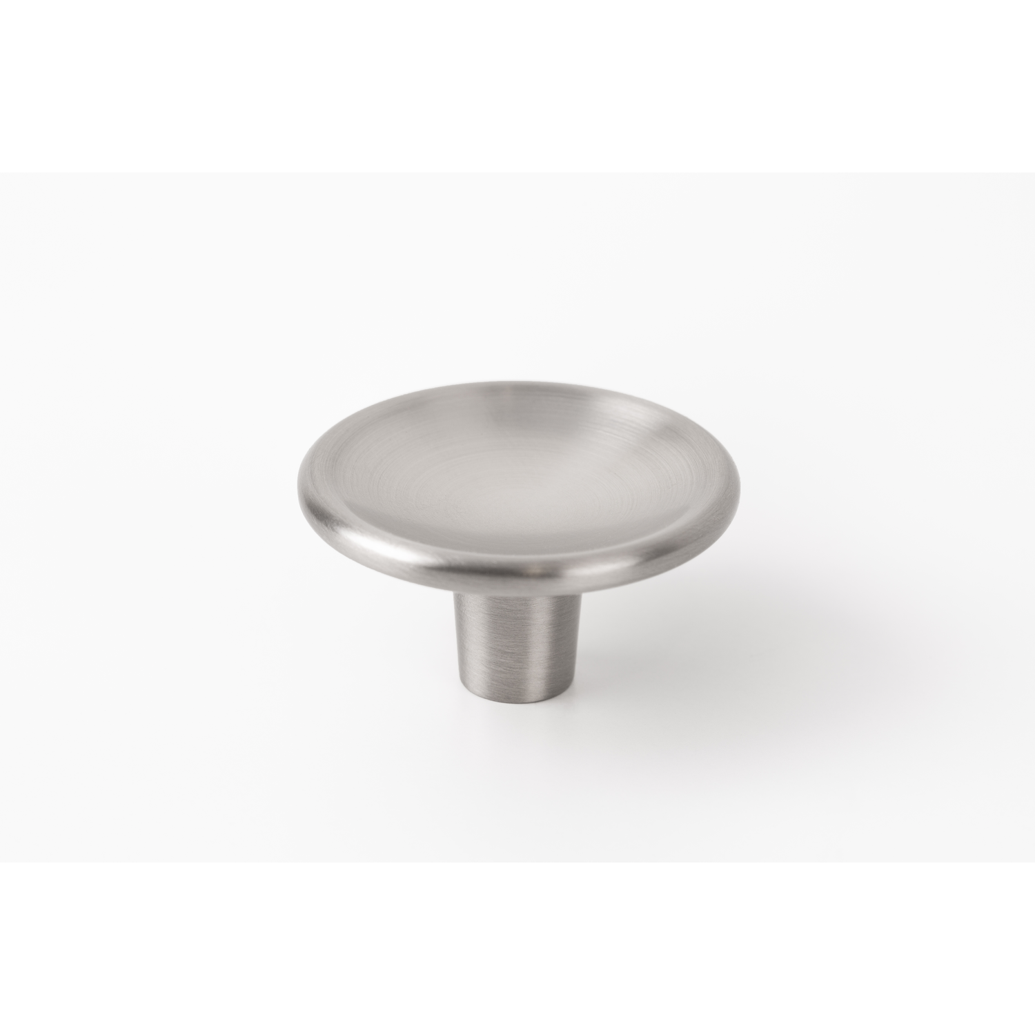 Knop DISC Ø38 zamak geborsteld nikkel