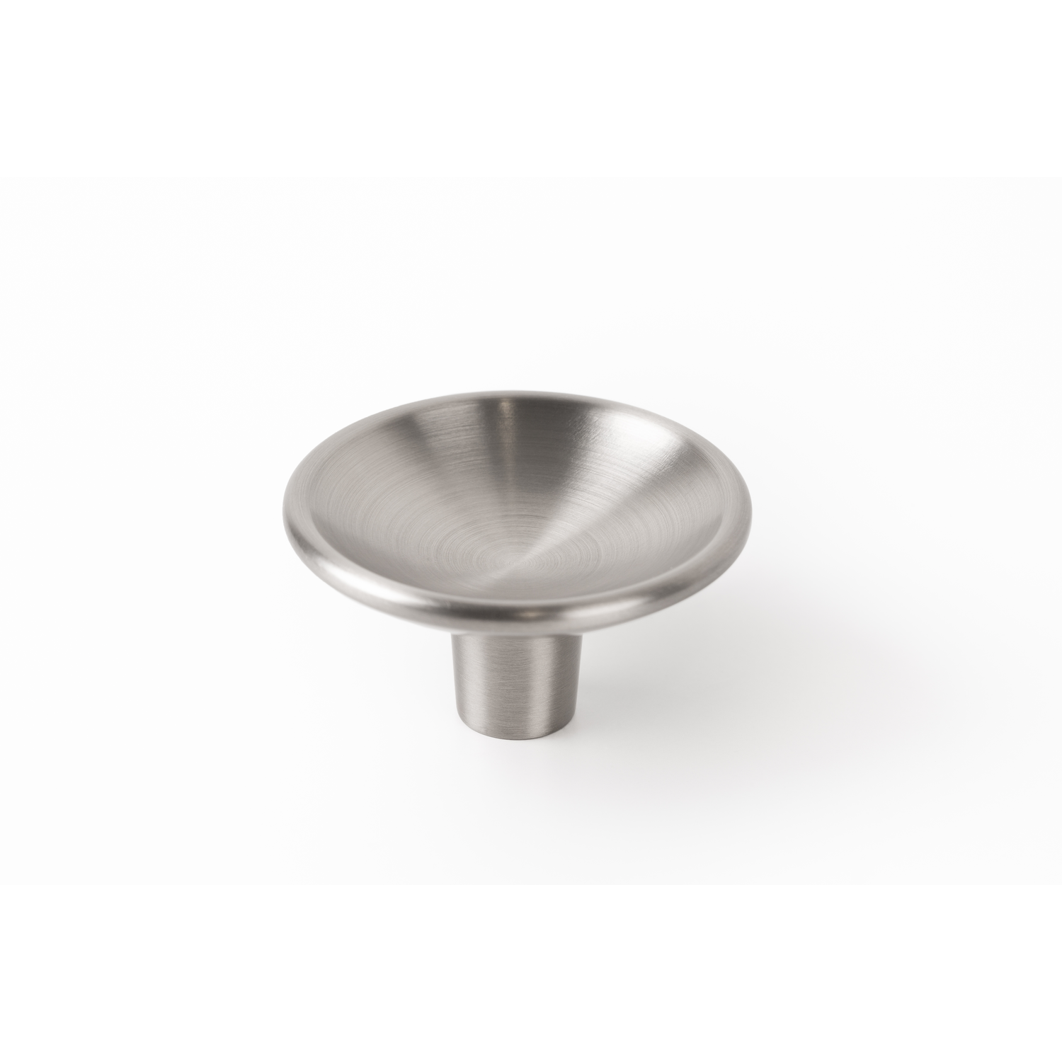Knop DISC Ø50 zamak geborsteld nikkel