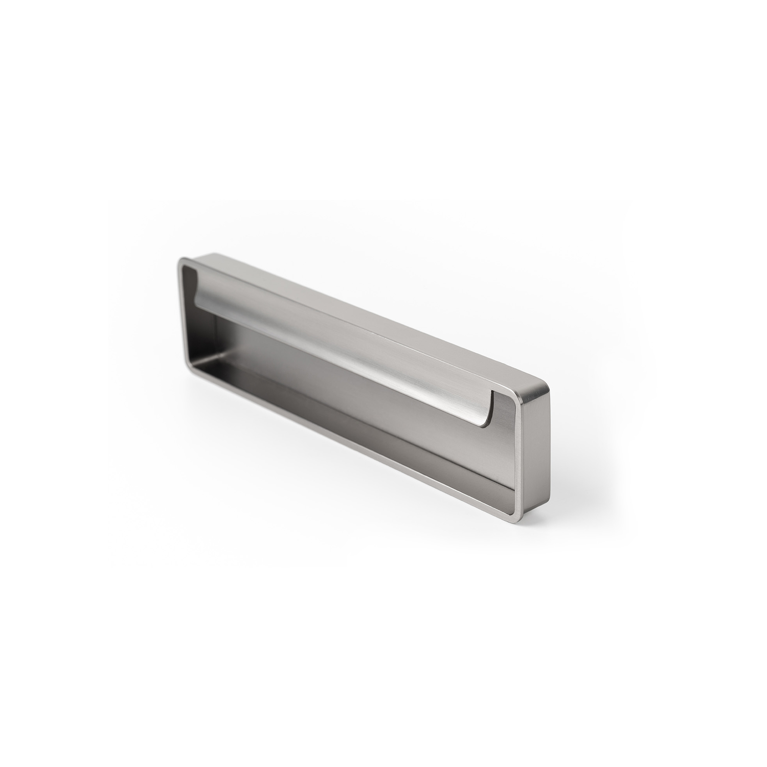 Komgreep FOLD BA128 L174 zamak geborsteld nikkel