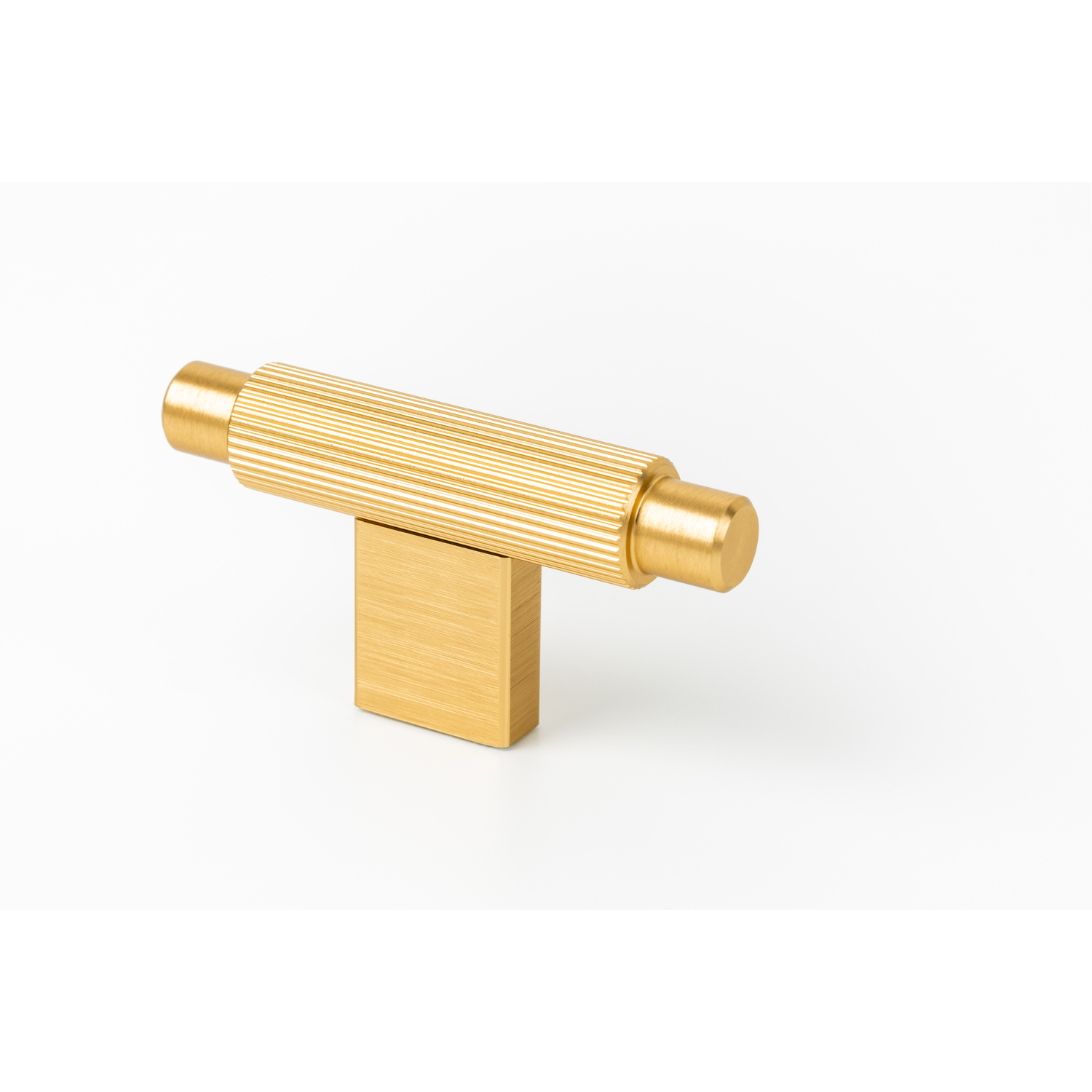T-knop ARPA L70 aluminium geborsteld messing
