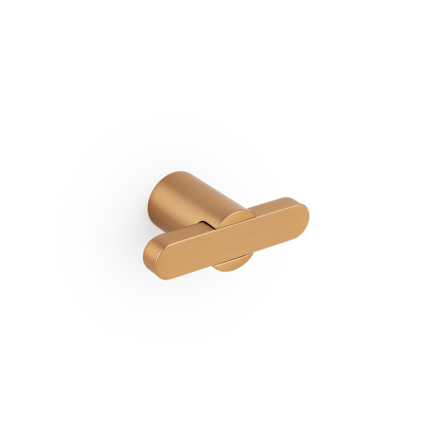 Bouton T FUSION L58 zamac brossé laiton cava