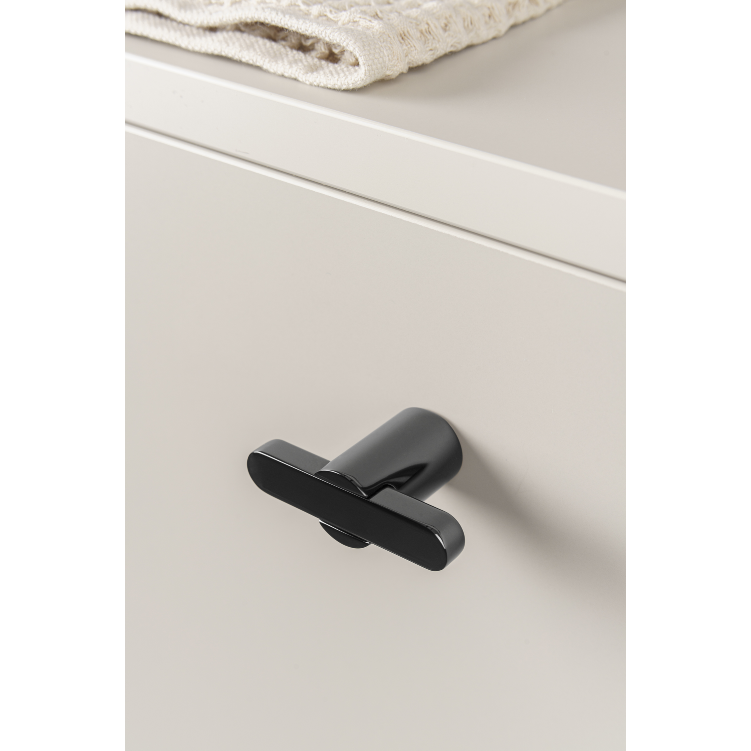 Bouton T FUSION L58 zamac mat noir