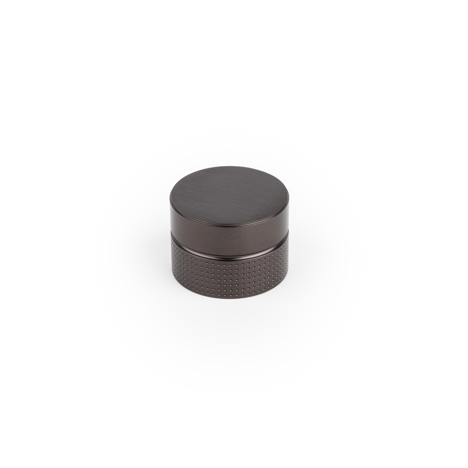 Knop POINT Ø40 aluminium titanium zwart