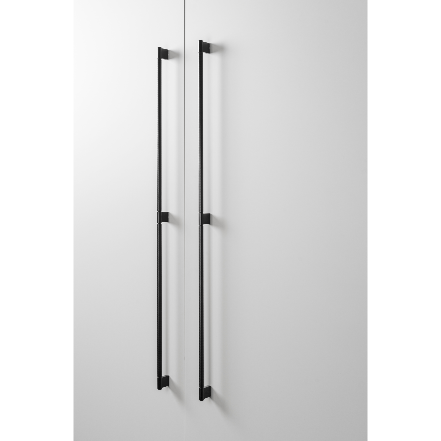 Greep POINT BA960-480 L996 aluminium geborsteld zwart