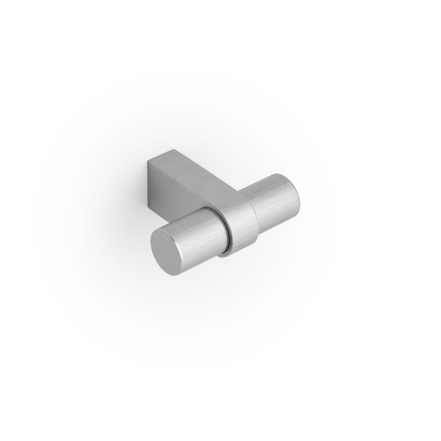 Bouton T NOBB L52 aluminium look inox