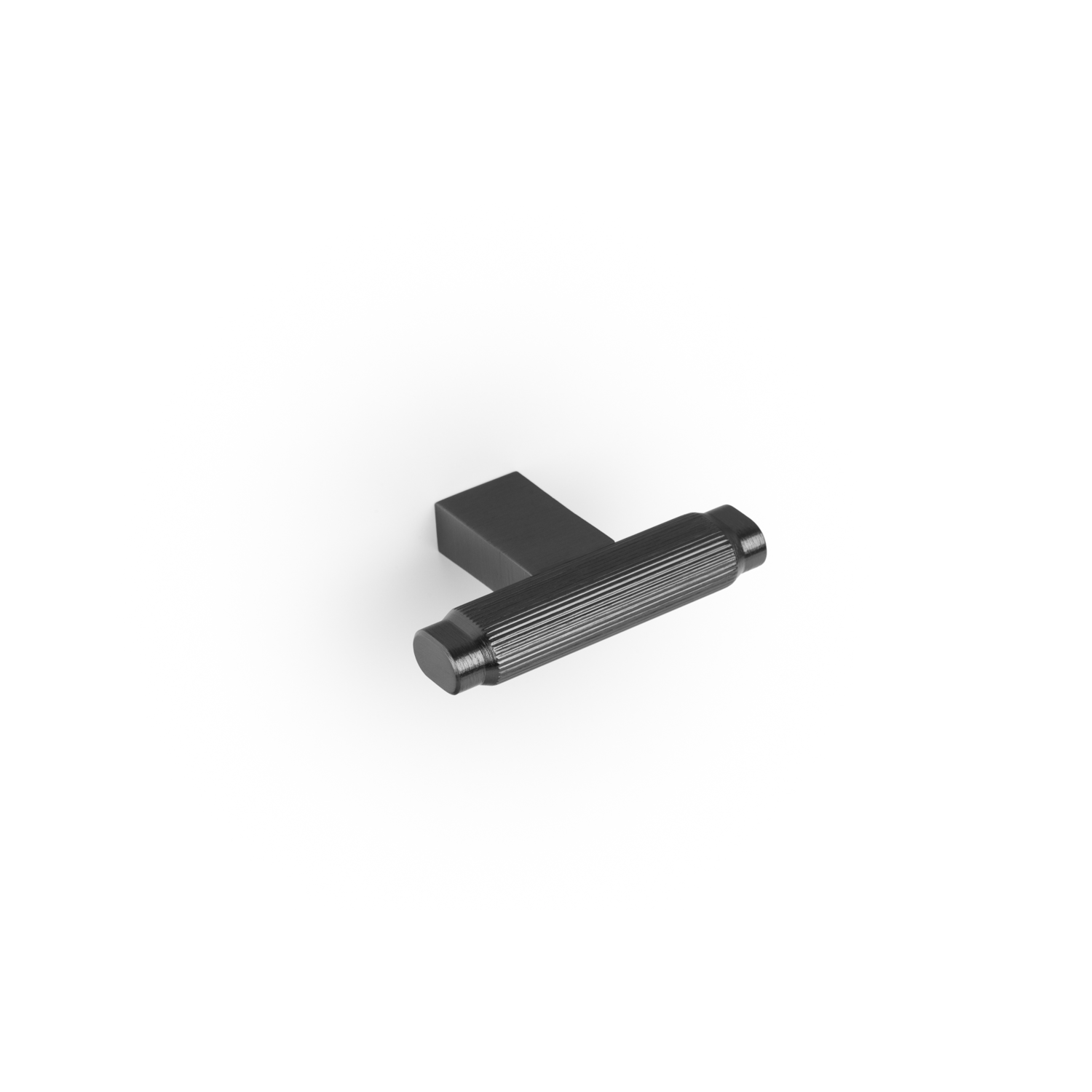 Bouton T BROOKLYN L55 aluminium titane noir
