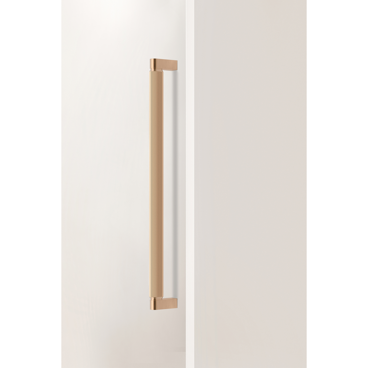 Poignée BROOKLYN BIG BA448 L466 aluminium brossé laiton cava
