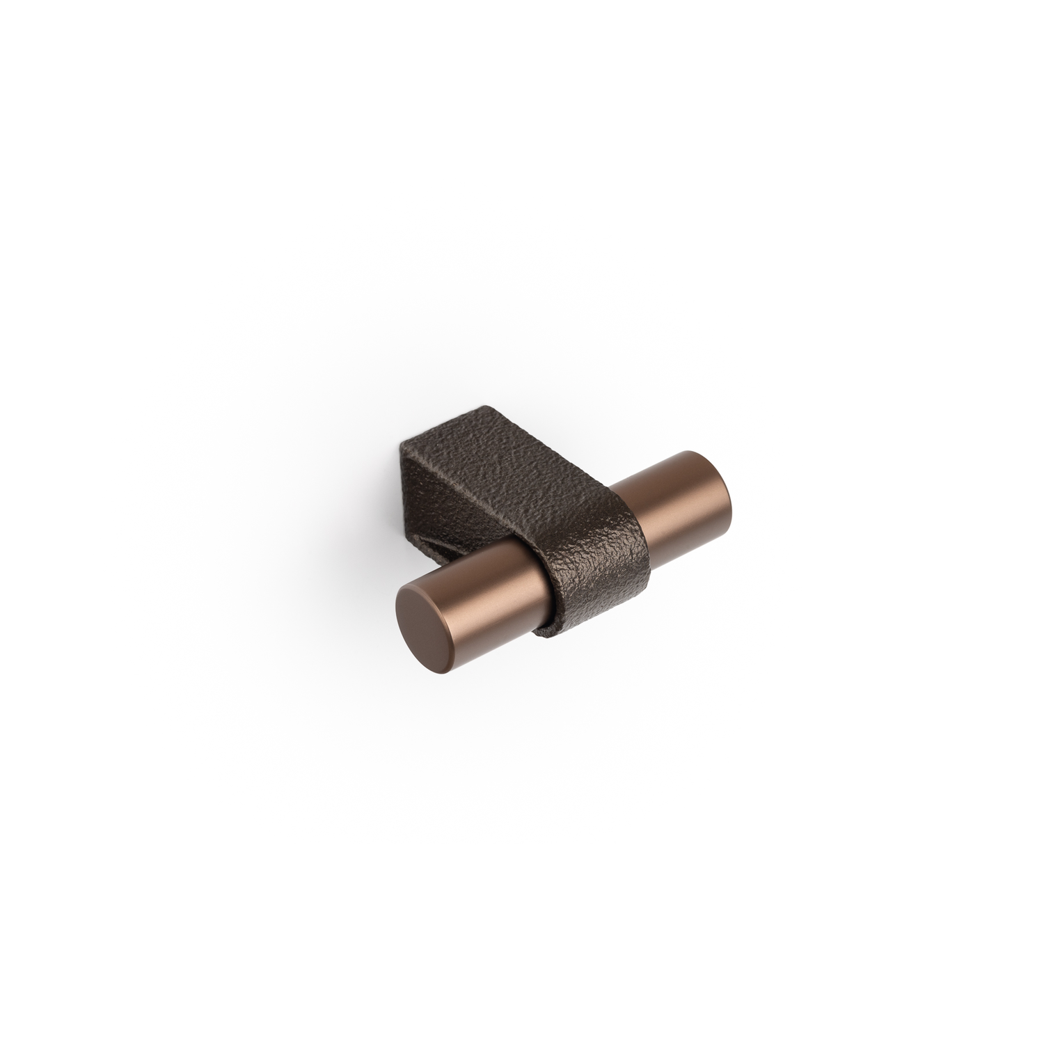 T-knop CASEY L60 aluminium metallic bruin textuur / mat brons