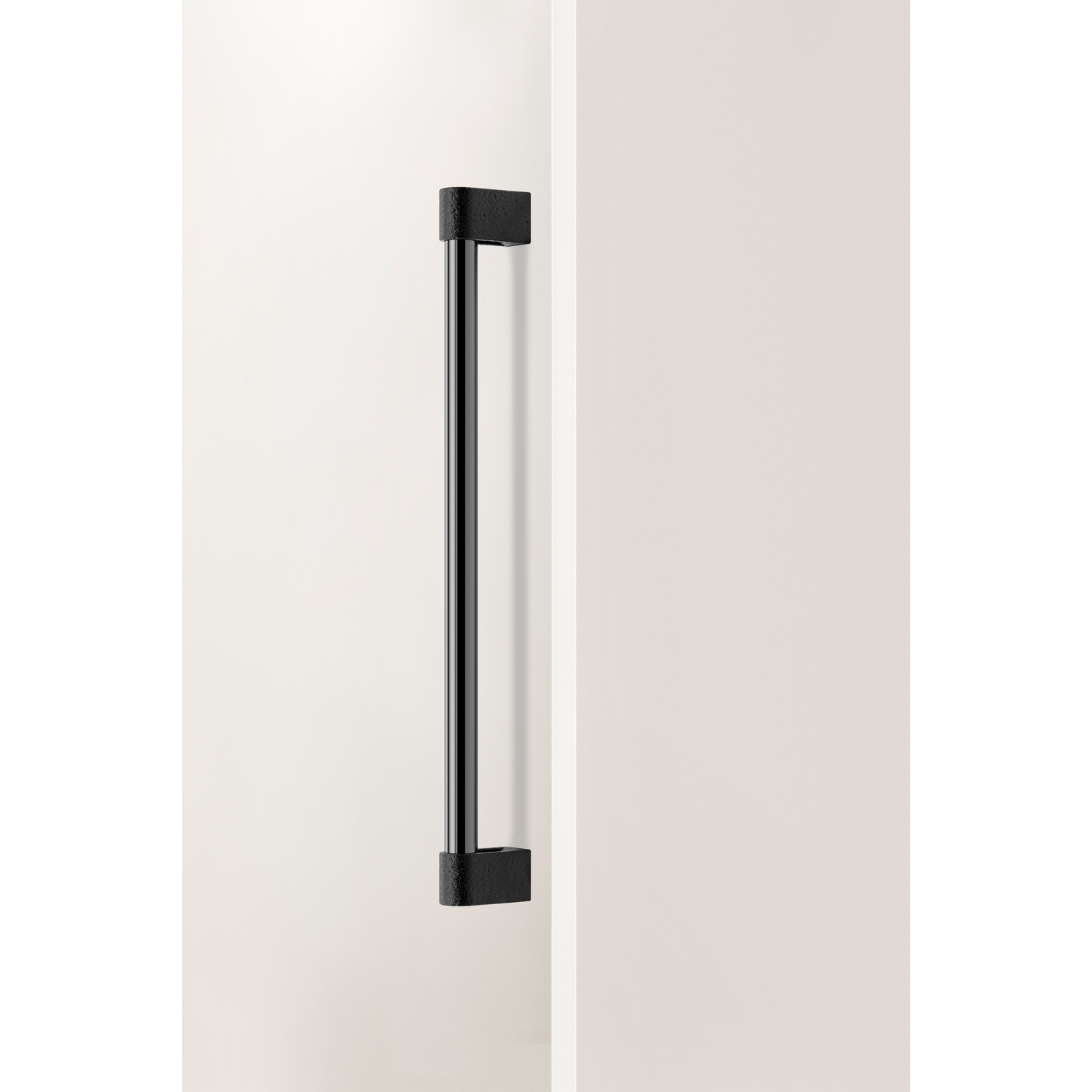 Poignée de porte enkel CASEY BIG BA416 L448 aluminium noir texture / brillant titane noir