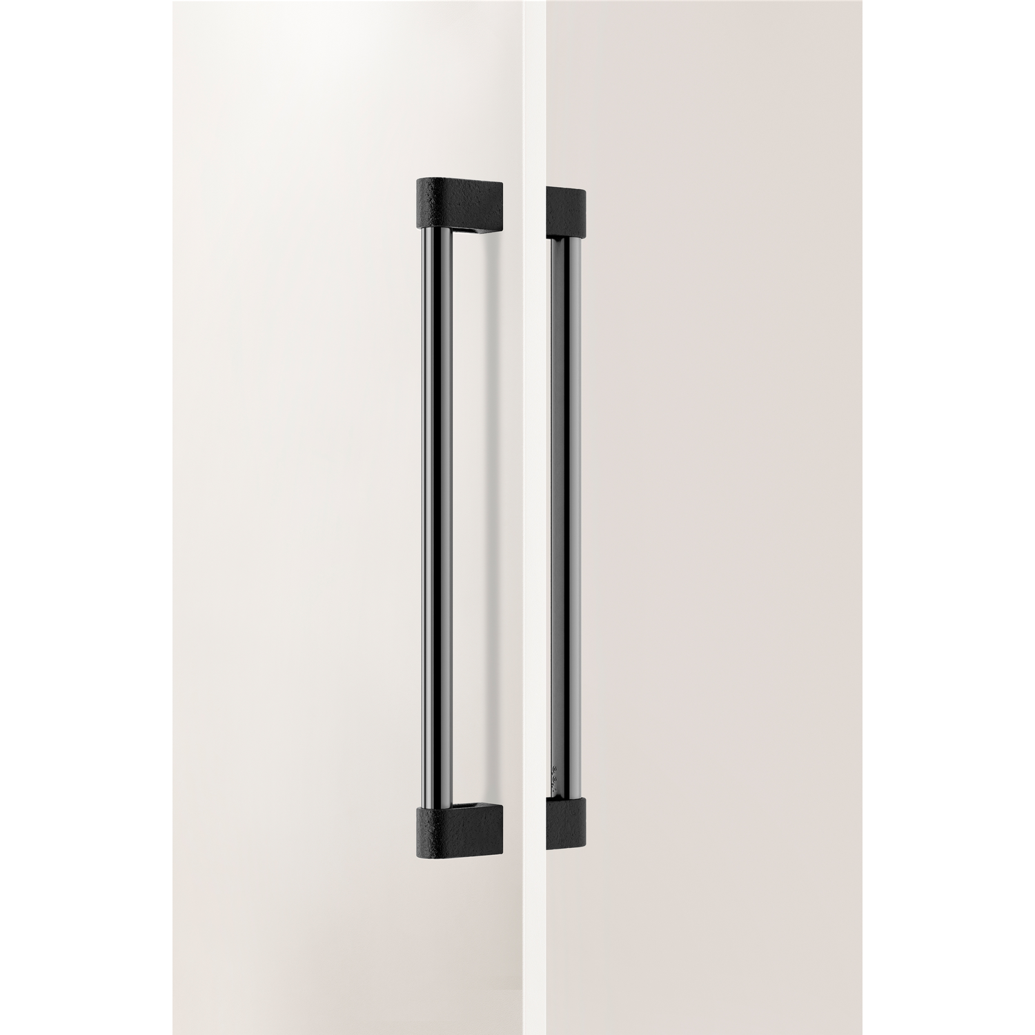 Poignée de porte dubbel CASEY BIG BA416 L448 aluminium noir texture / brillant titane noir