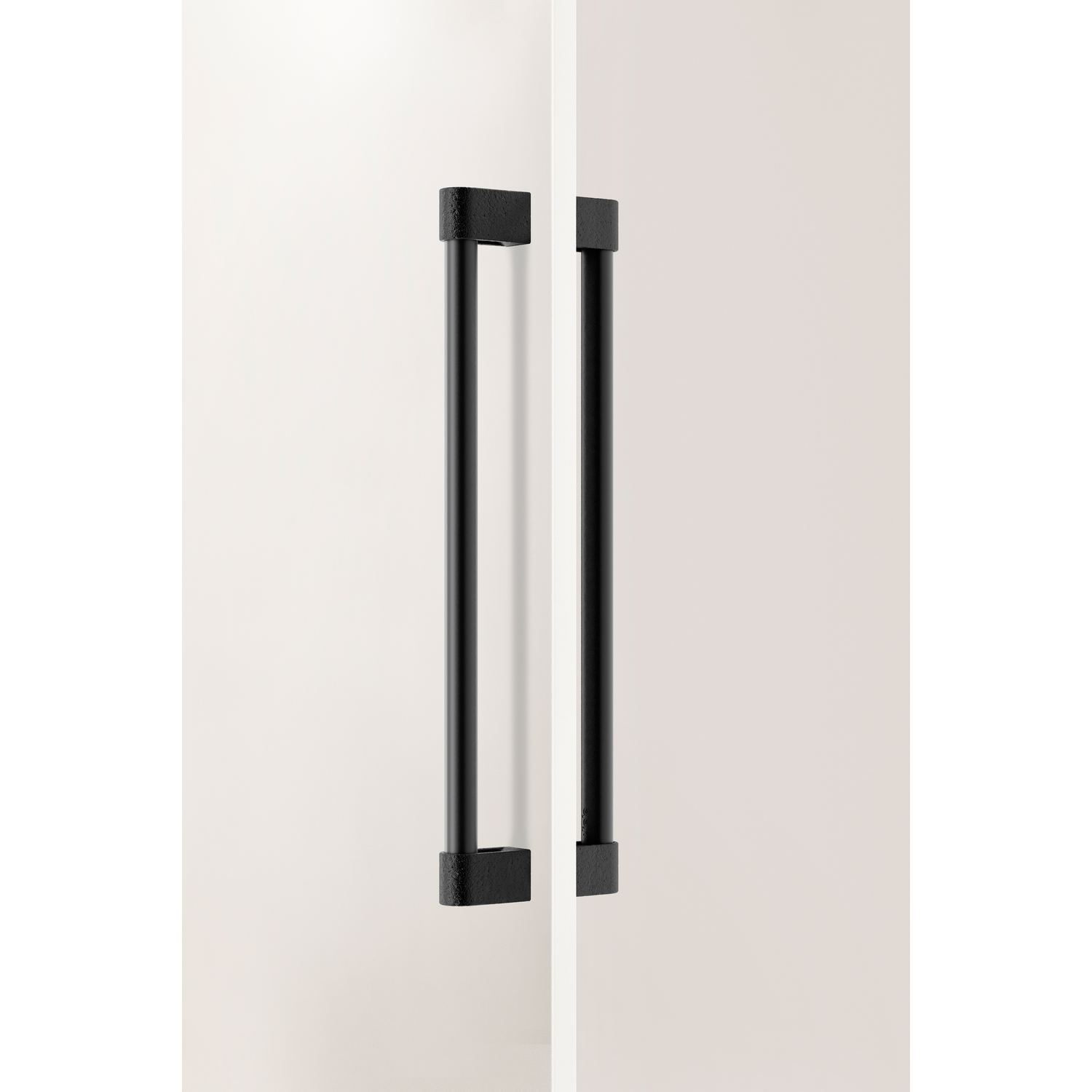 Poignée de porte dubbel CASEY BIG BA416 L448 aluminium noir texture / mat noir