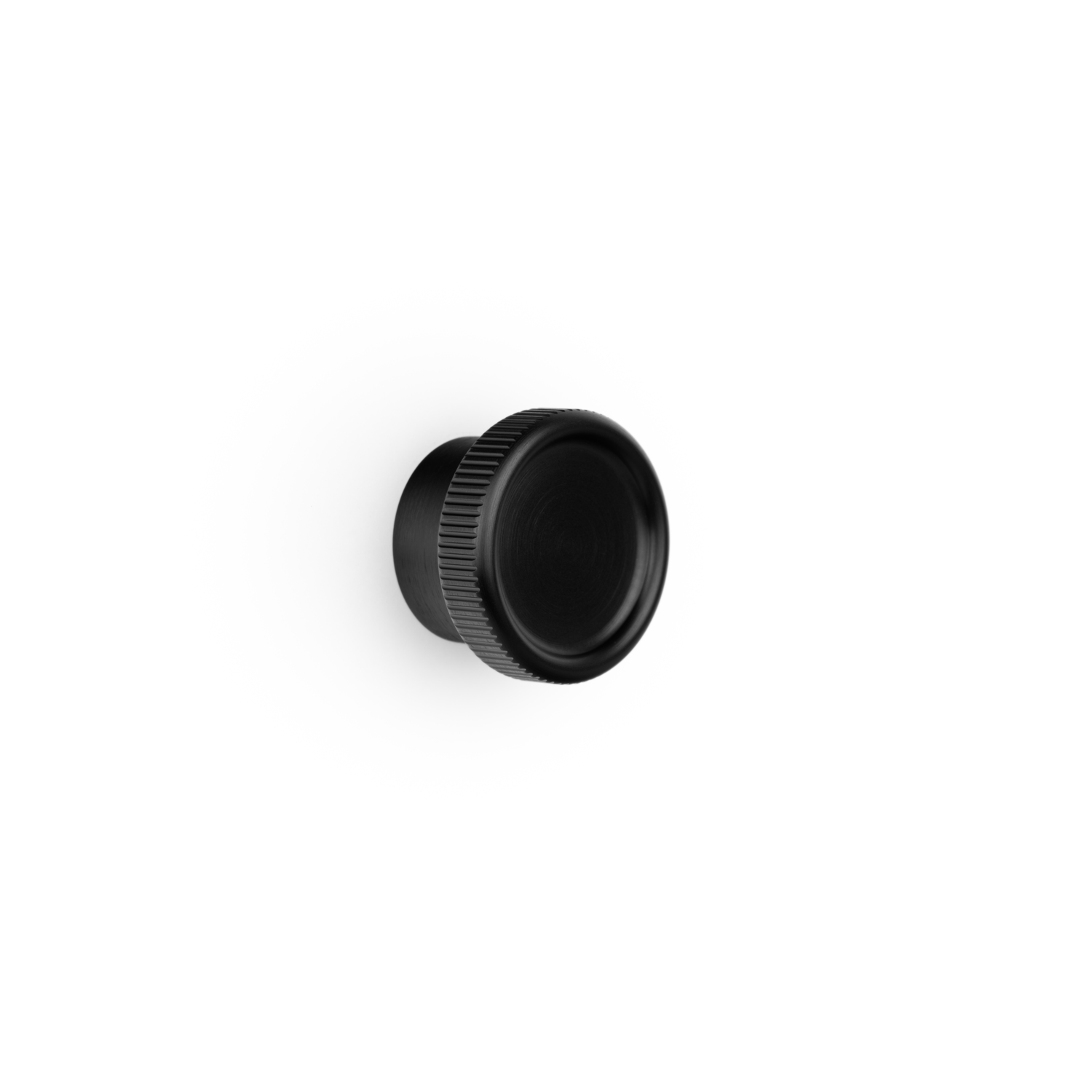 Knop BOTO Ø45 aluminium geborsteld zwart